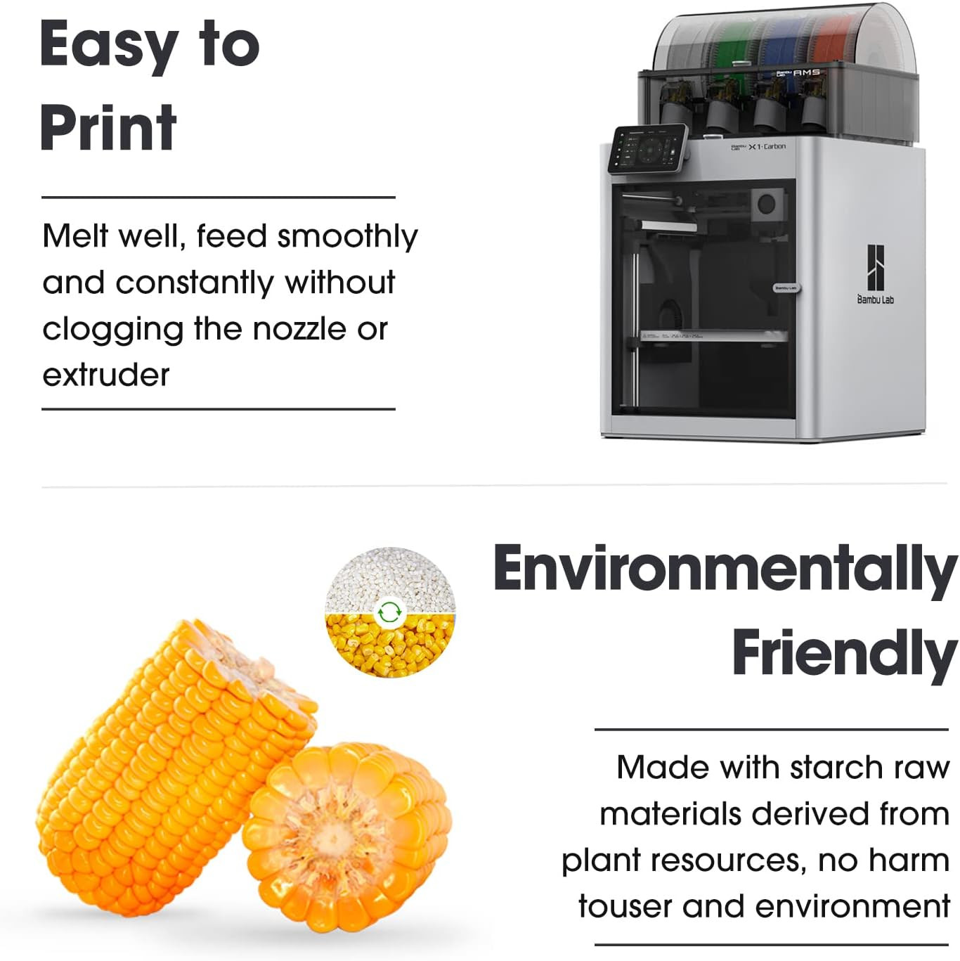 PLA+ Filament 1.75Mm, 3D Printer Filament PLA Plus, Dimensional Accuracy +/- 0.0