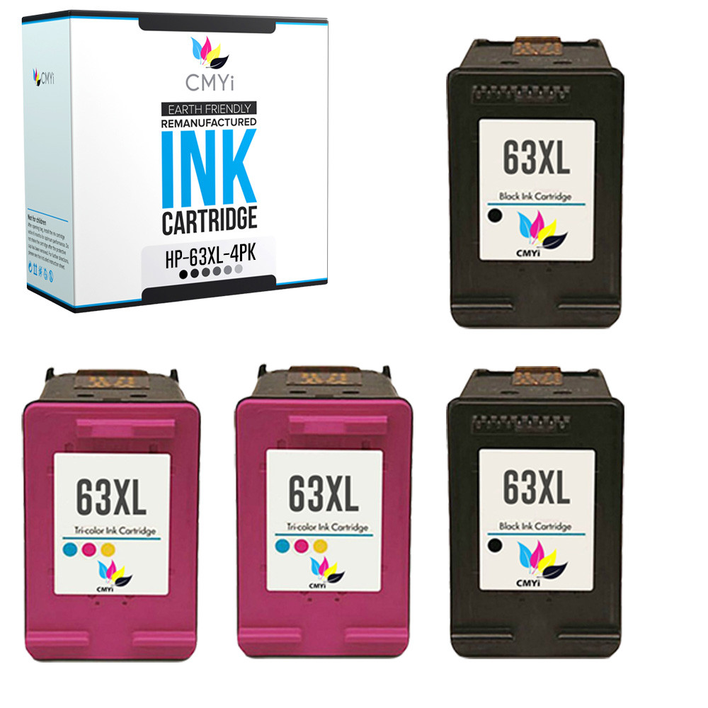 Compatible HP 63XL Black Color Ink Cartridges 63 XL Cartridge Combo Pack