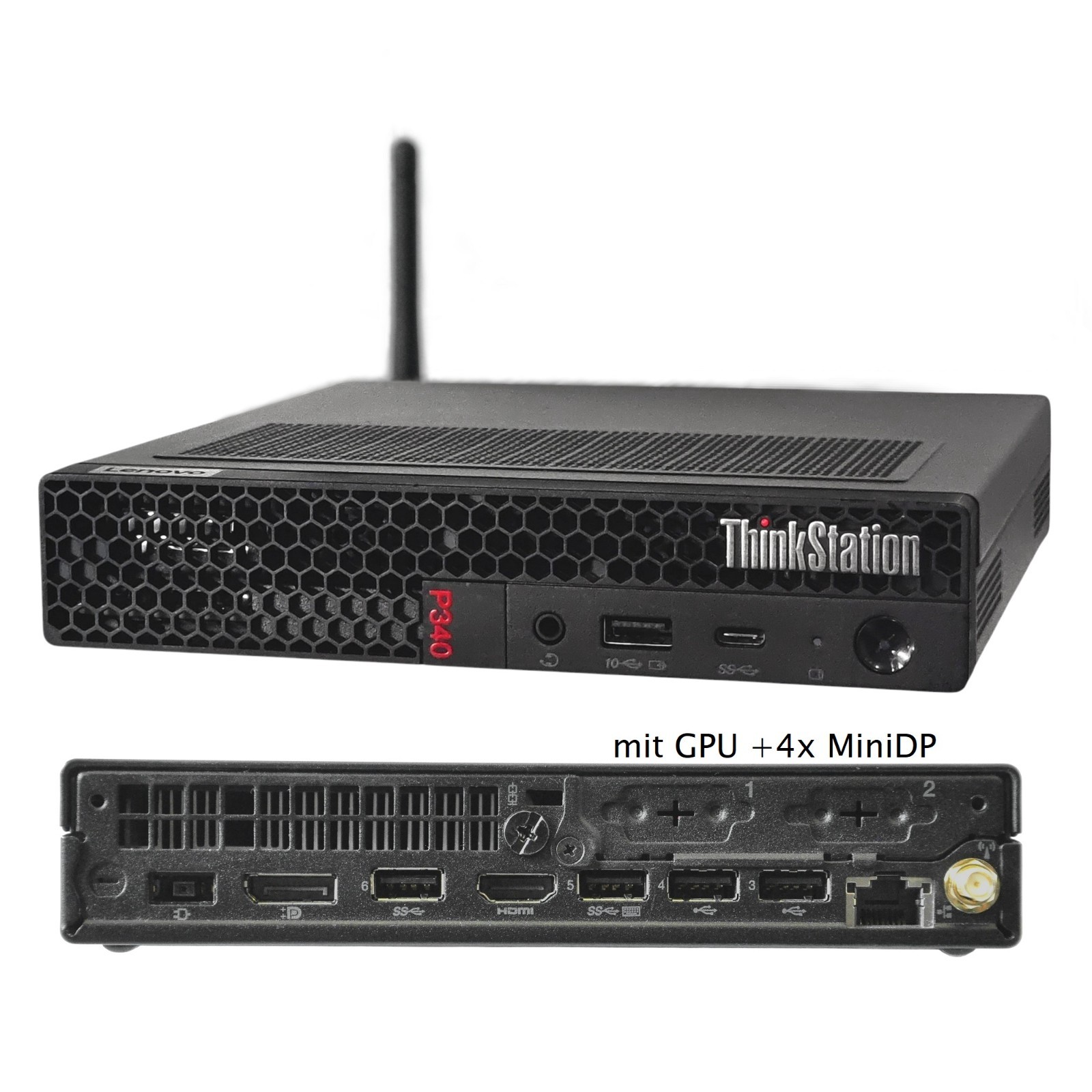 Lenovo ThinkStation P340 Tiny PC NVMe SSD i3/i5/i7 16/32/64GB RAM WiFi Win11 GPU
