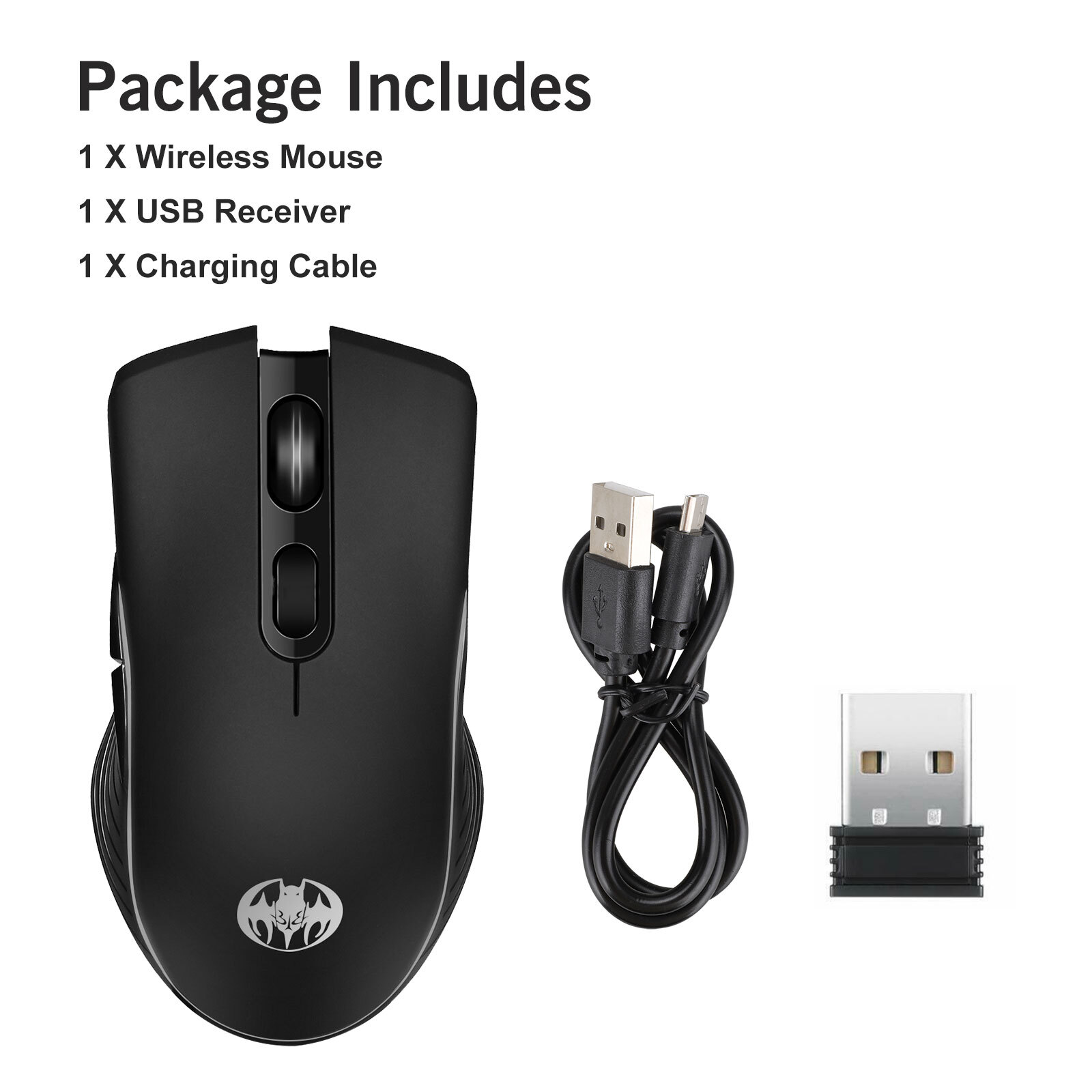 Gaming Mouse Wireless USB Rechargeable 7 Color LED Backlight Optical Mice for PC