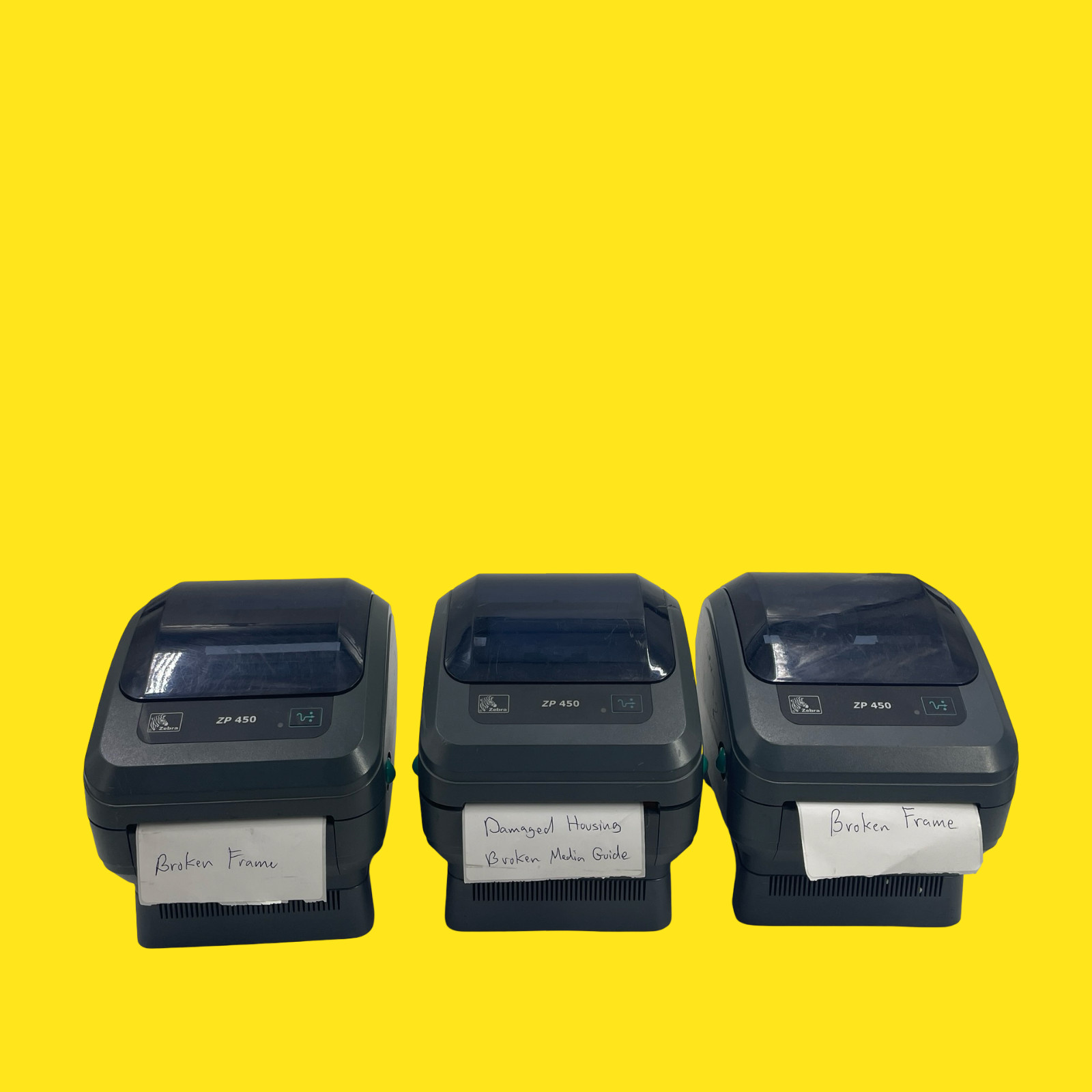 3-pack ISSUE Zebra ZP450 ZP450-1501-0000A Thermal Label Printer #5432 Z52/13a