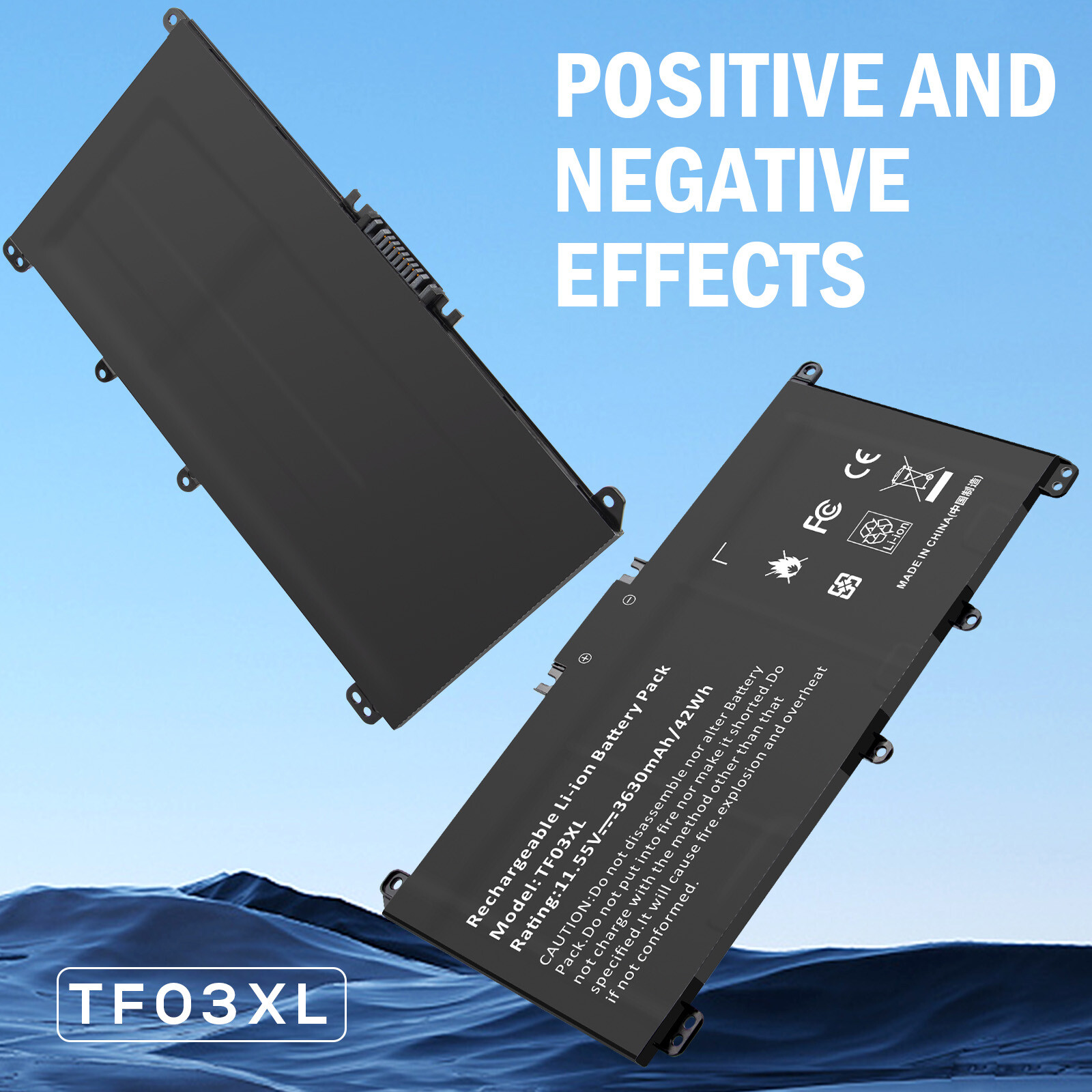 TF03XL Battery for HP Pavilion 11.55V 41.9WH 3630mAh 14-BF 14-BK 14-CD 15-CC