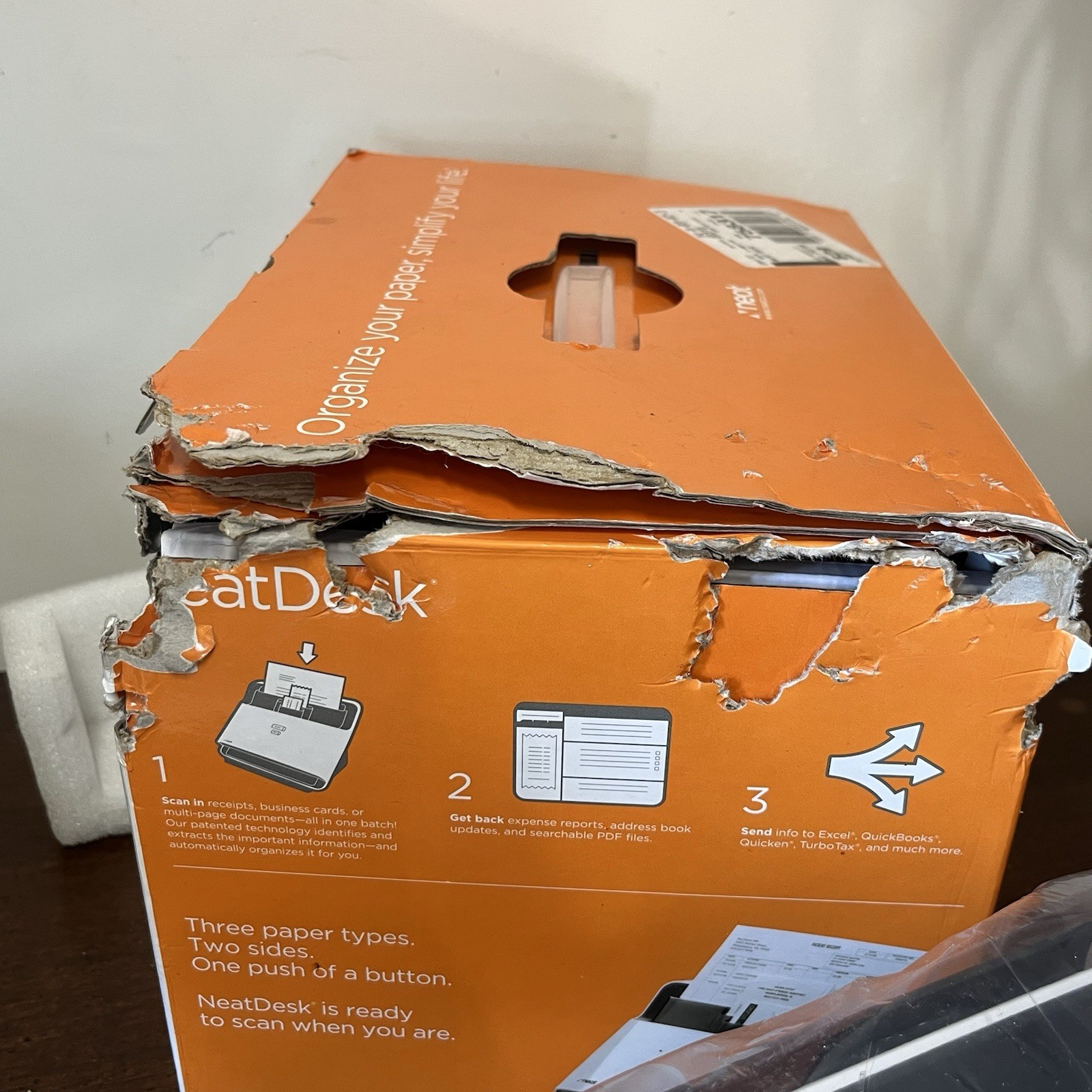 Neat Desk Neatdesk Desktop Document Receipt Scanner New Open/damaged Box