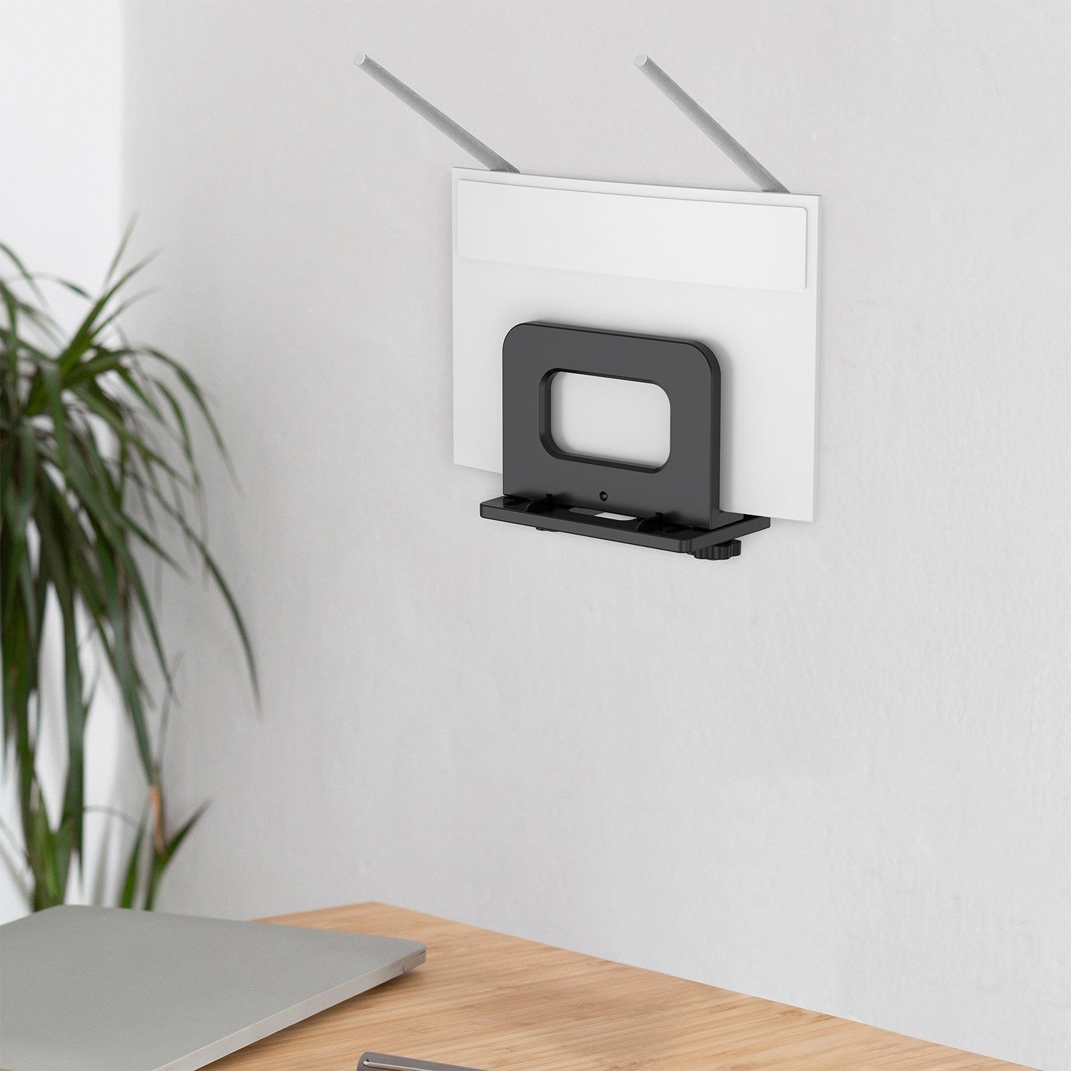 Wall Mount Router Holder, Adjustable Bracket for WiFi Modem/Laptop/Set-Top Box