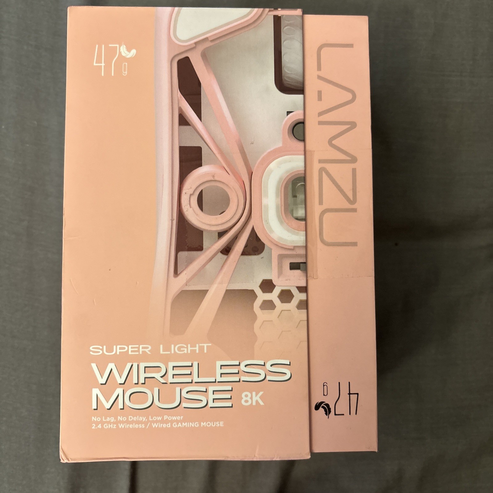 LAMZU Maya Super Light Gaming Mouse Wireless/Wired Optical 8K 30000 DPI Pink