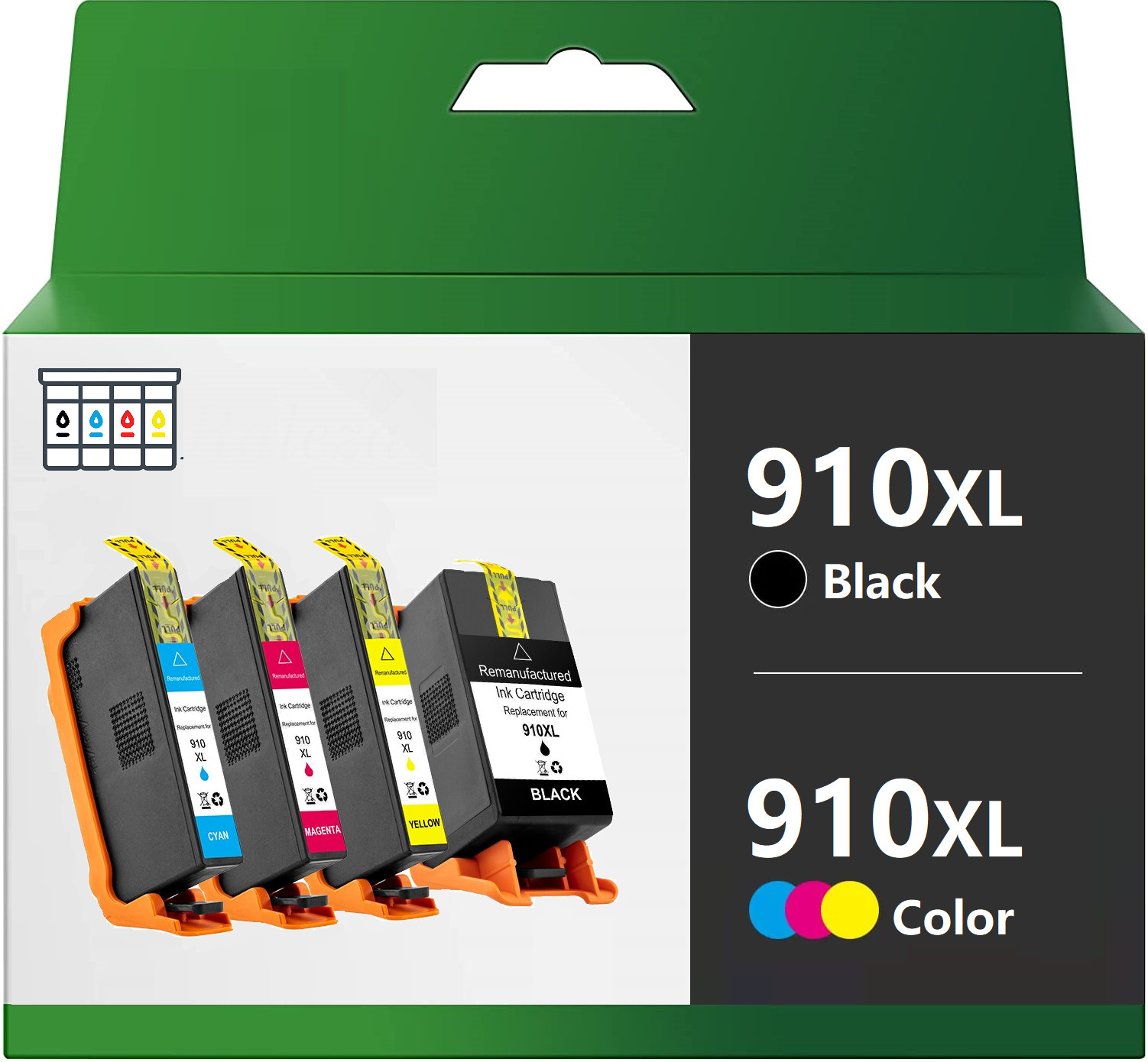 4pk Compatible Ink Cartridge for HP 910XL 910 OfficeJet 8010 8025 8035 8028 8022
