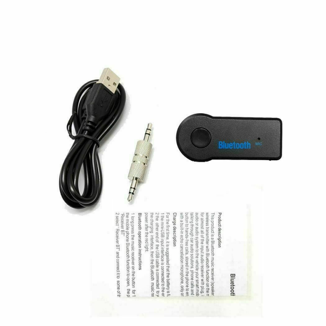 Wireless Bluetooth Receiver 3.5mm AUX Audio Stereo Music Home Car Adapter Kit