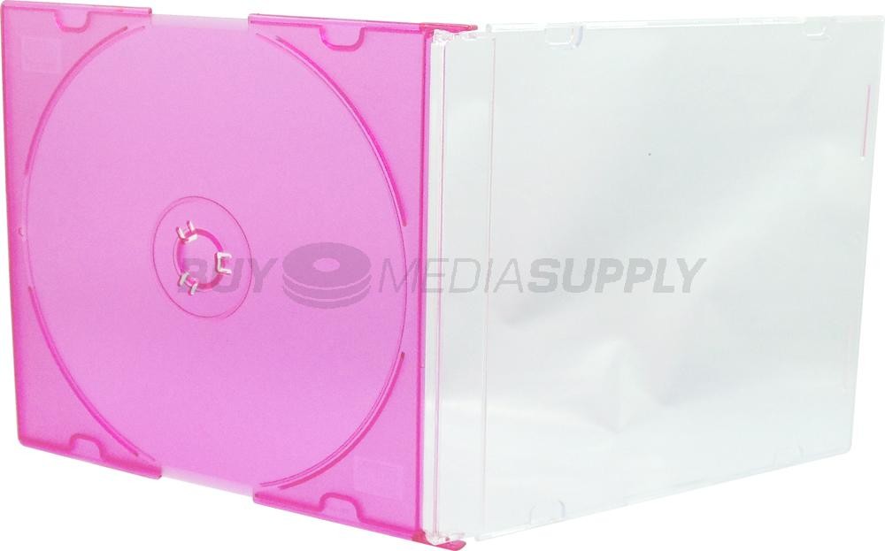 5.2mm Slimline Red Color 1 Disc CD Jewel Case Lot