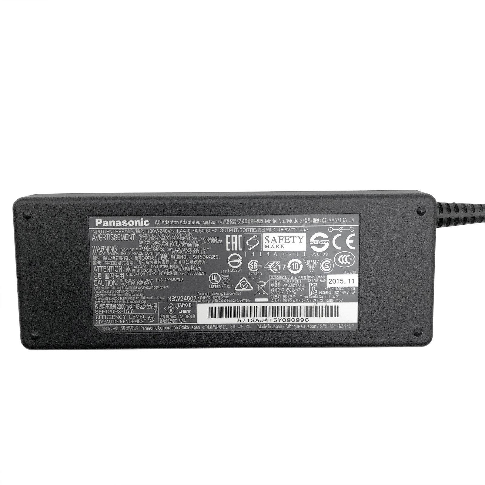 Genuine Panasonic Adapter 110W for Toughbook CF-D1 FZ-Y1 FZ-55A CF-33 CF-D1N