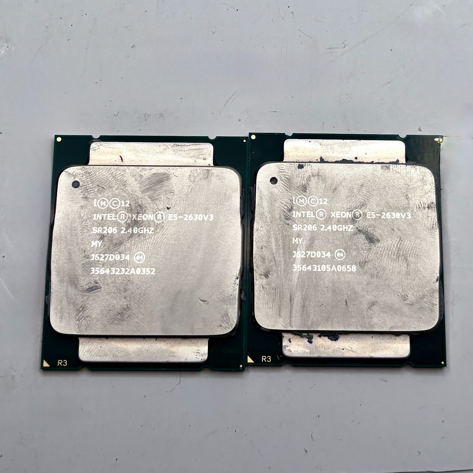 Matching Pair Intel Xeon E5-2630 V3 8-Core 2.4GHz SR206 LGA2011-3 Processor CPU