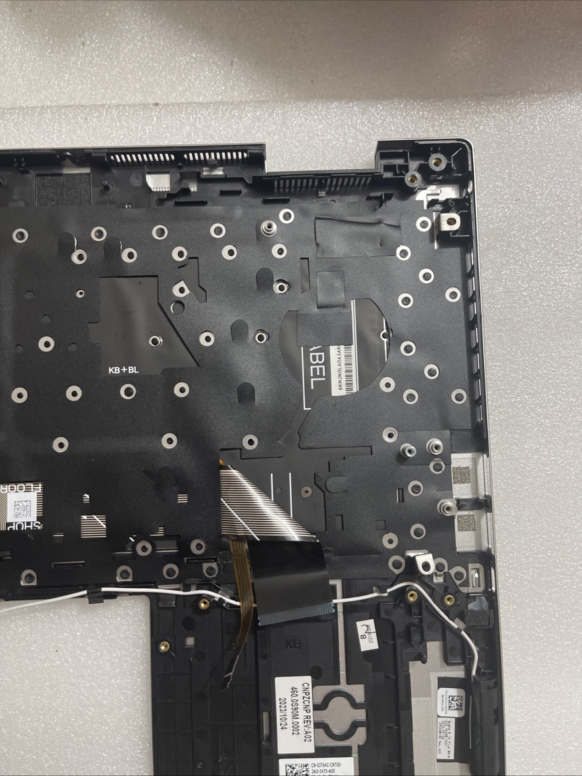 OEM DELL Inspiron 16PLUS 7630 7635 Palmrest Bcl Keybord 0JT64C Silver SA T7 Read