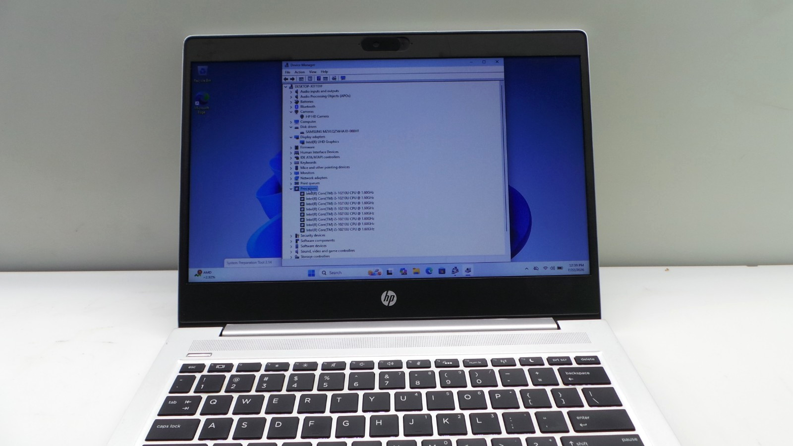 HP ProBook 430 G7 | 14″ | i5-10210U 1.60GHz | 8GB RAM 256GB NVMe | WIN 11 PRO