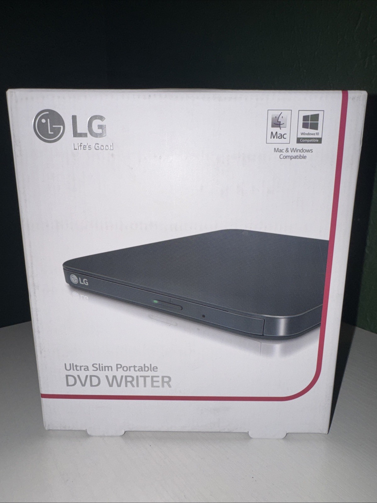 LG Ultra Slim Portable External DVD Writer Disc Drive Burner SP80NB80 SEALED NEW