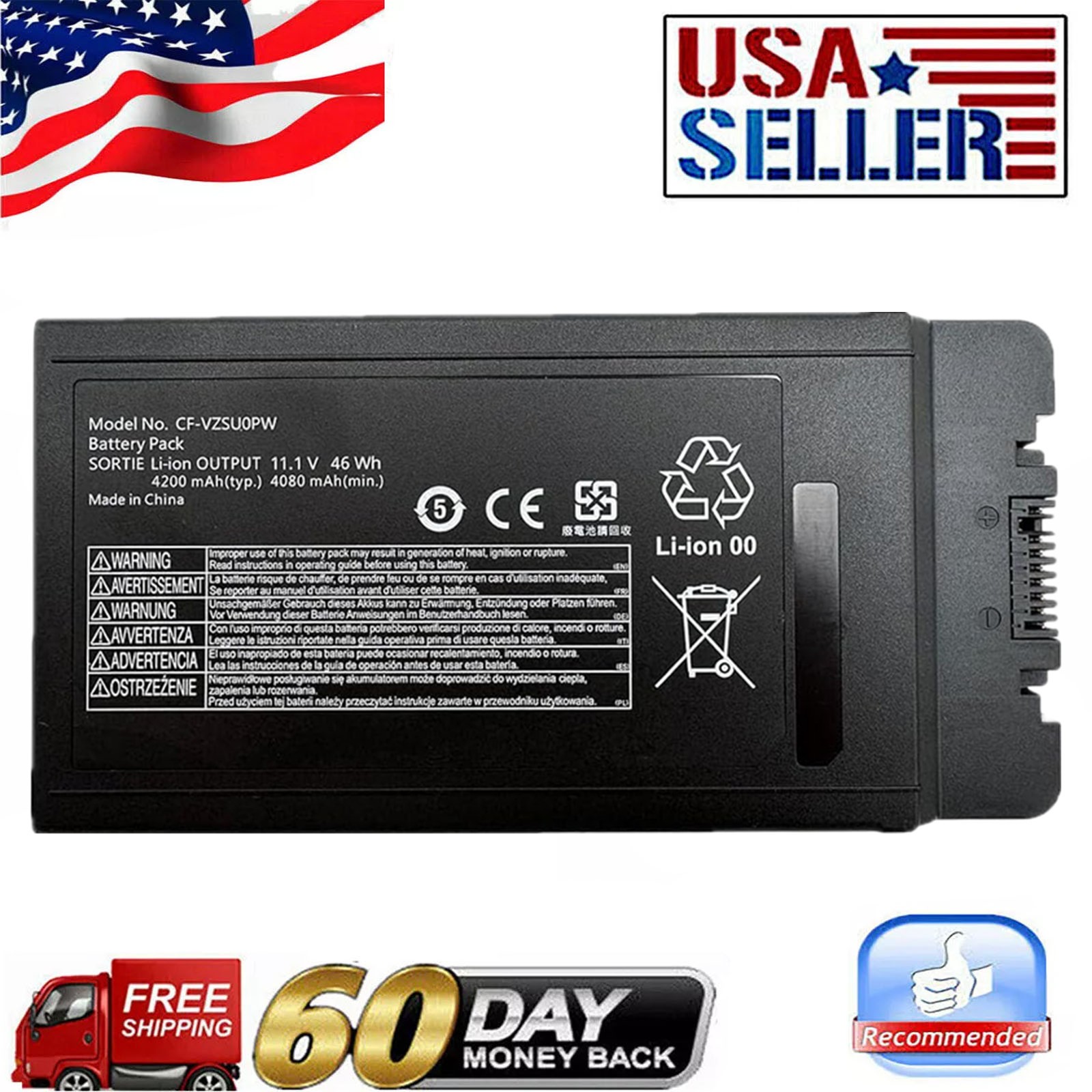 CF-VZSU0PR CF-VZSU0PW CF-VZSU0GW Laptop Battery For Panasonic CF-54 Toughbook