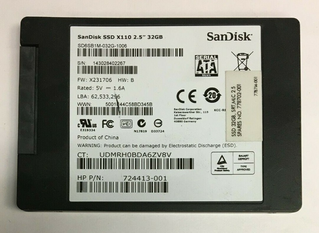 *LOT OF 5* 32GB or 40GB SATA 2.5″ Internal Desktop Laptop SSD Solid State Drive
