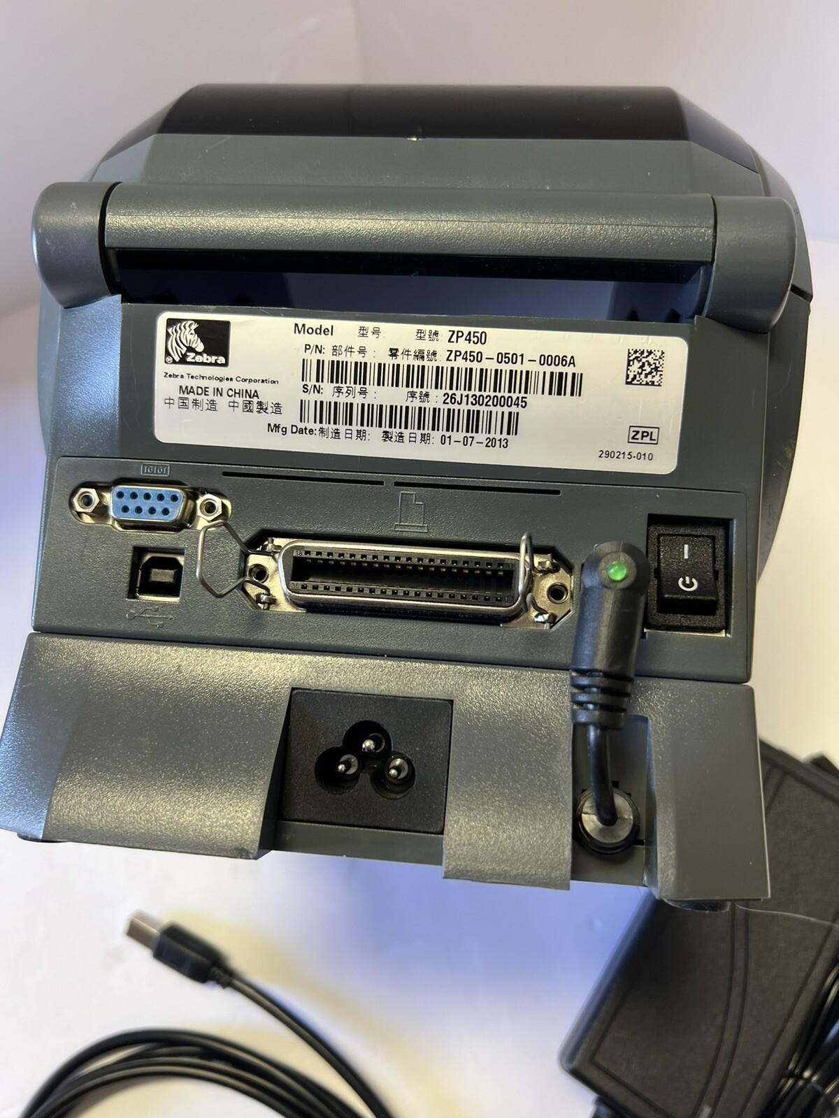 Zebra ZP450 Direct Thermal Label & Barcode Printer ZP450-0501-0006A IN NEW BOX