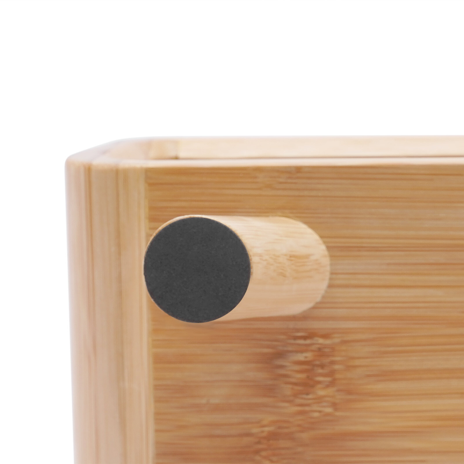 24in Bamboo Monitor Stand W/ Drawer Back Baffle Desktop Stand Riser 4.5in Height