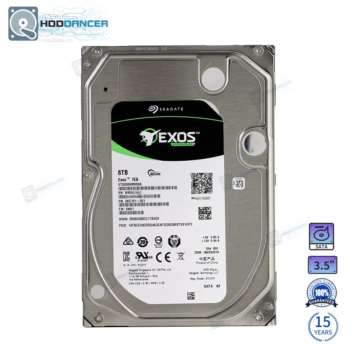 ST8000NM017B Seagate Exos 7E10 8TB SATA Enterprise 3.5″ 7.2K Internal Hard Drive