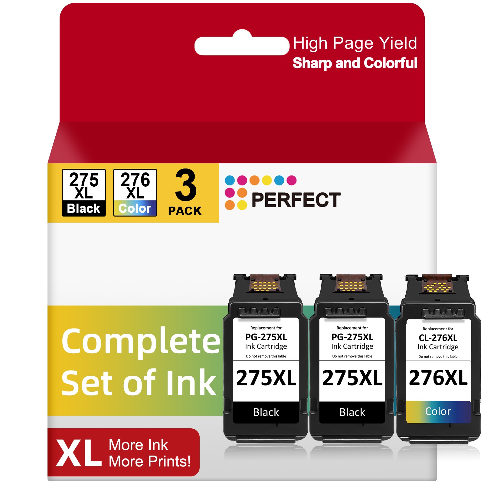 PG-275XL CL-276XL Ink For Canon 275 276 XL Pixma TR4722 TR4720 TS3722 TS3522 LOT