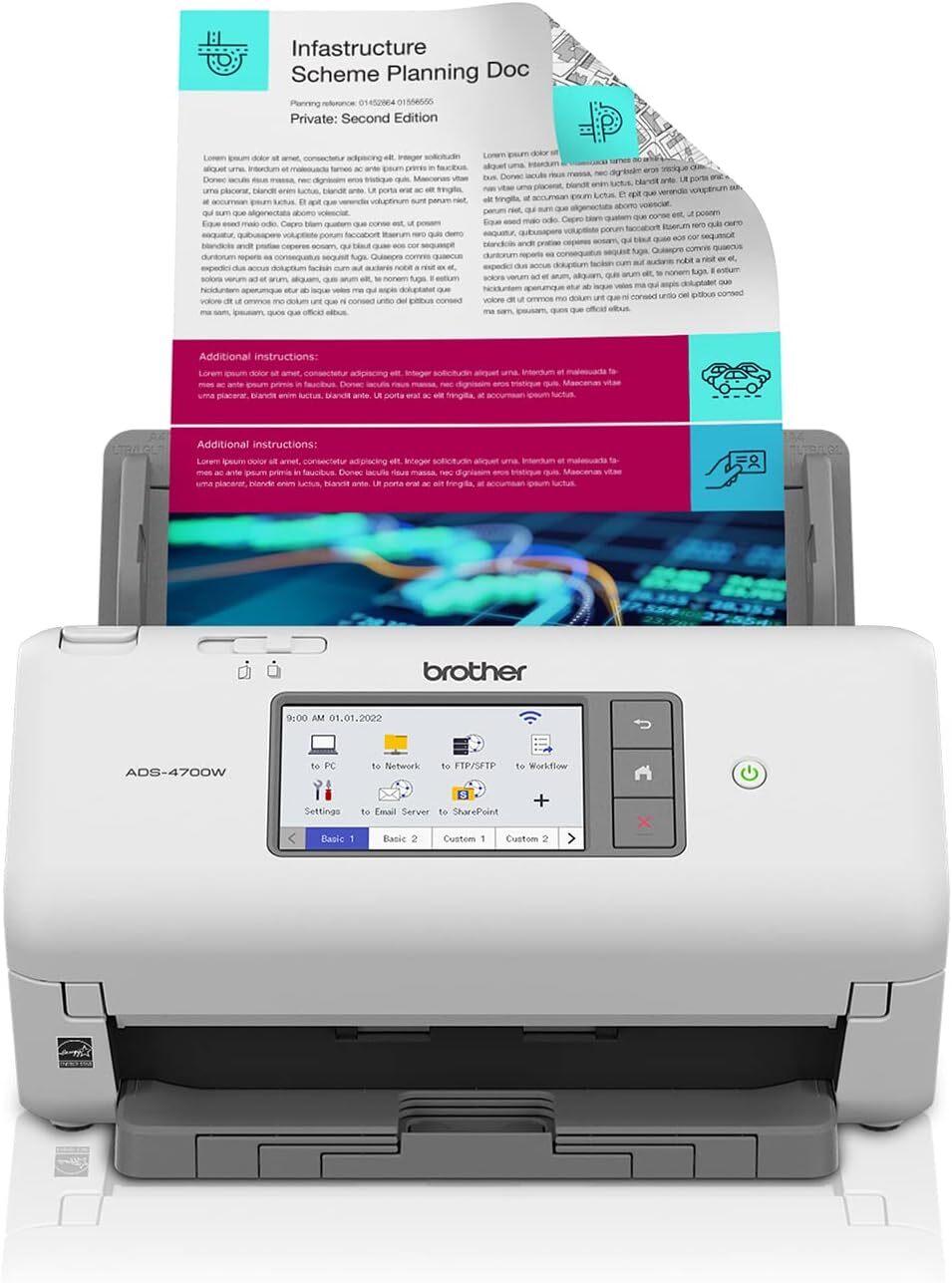 Brother ADS-4700W Duplex Document Scanner-New Open Box