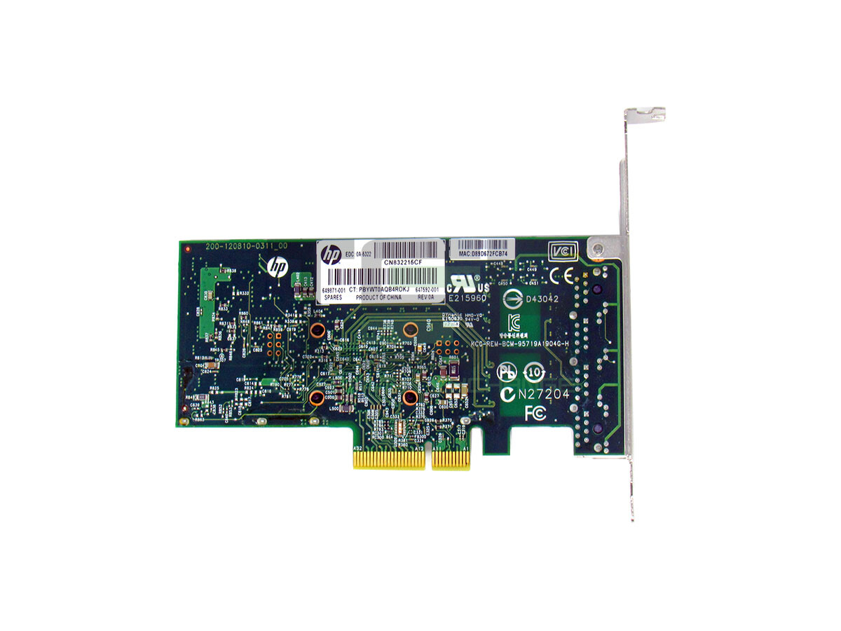 HP 331T 649871-001 Quad Port PCI-E Full Height Gigabit Ethernet Server Adapter