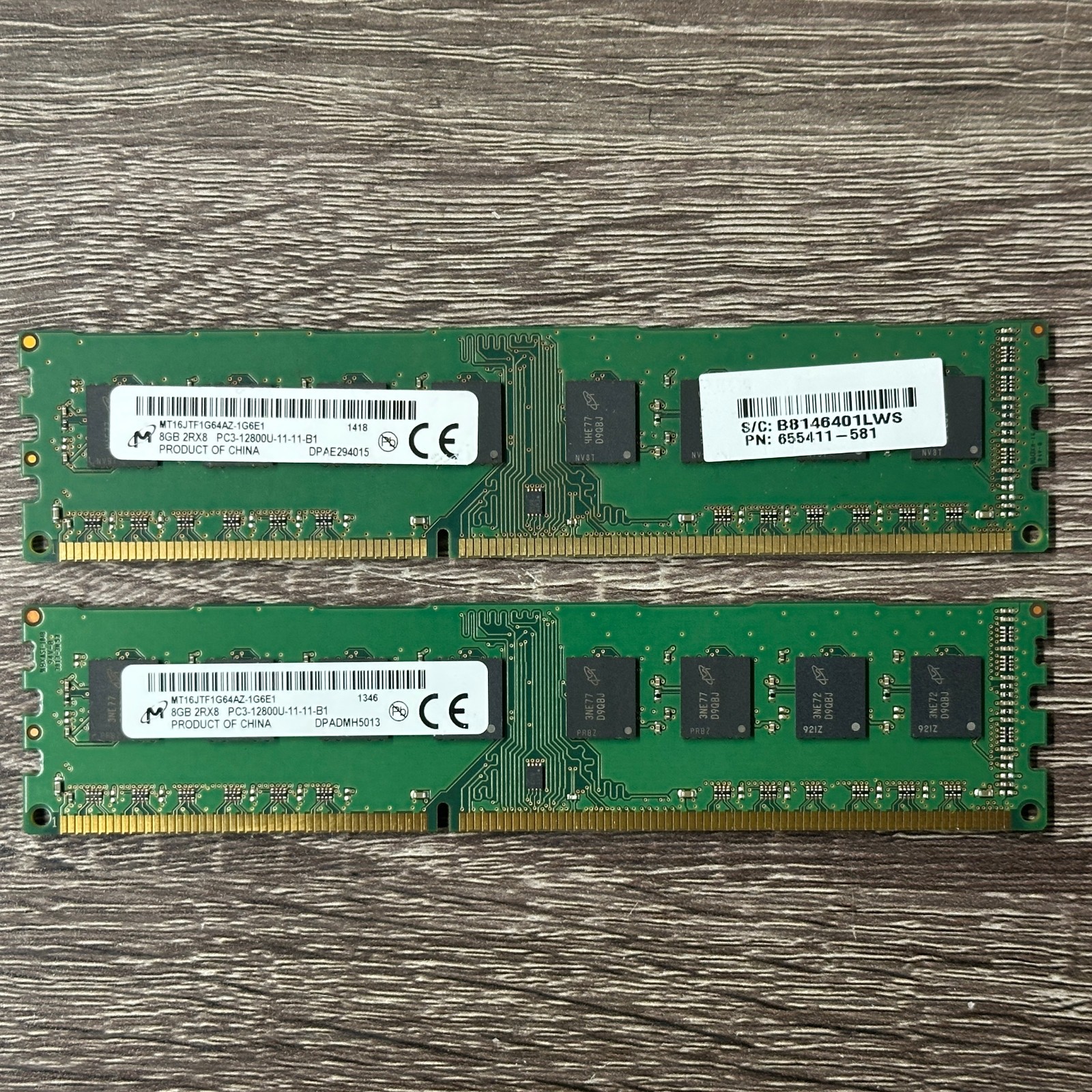 2x 8GB DDR3L PC3L-12800 UDIMM Low Voltage Desktop RAM Units – 16GB (Major Brand)