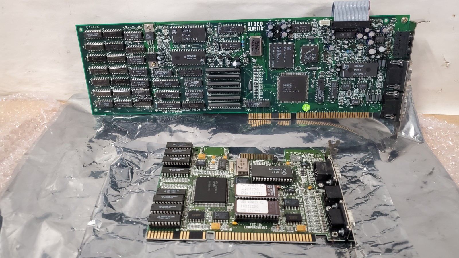Lot of 2 Vintage Video Cards Creative Labs VIDEO BLASTER CT6000 & VGA Wonder