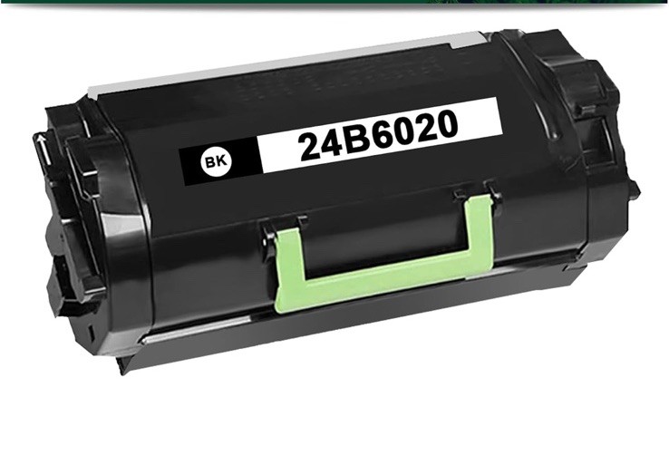 24B6020 Toner Cartridge Black (with New Chip) Replacement for Lexmark 24B6020