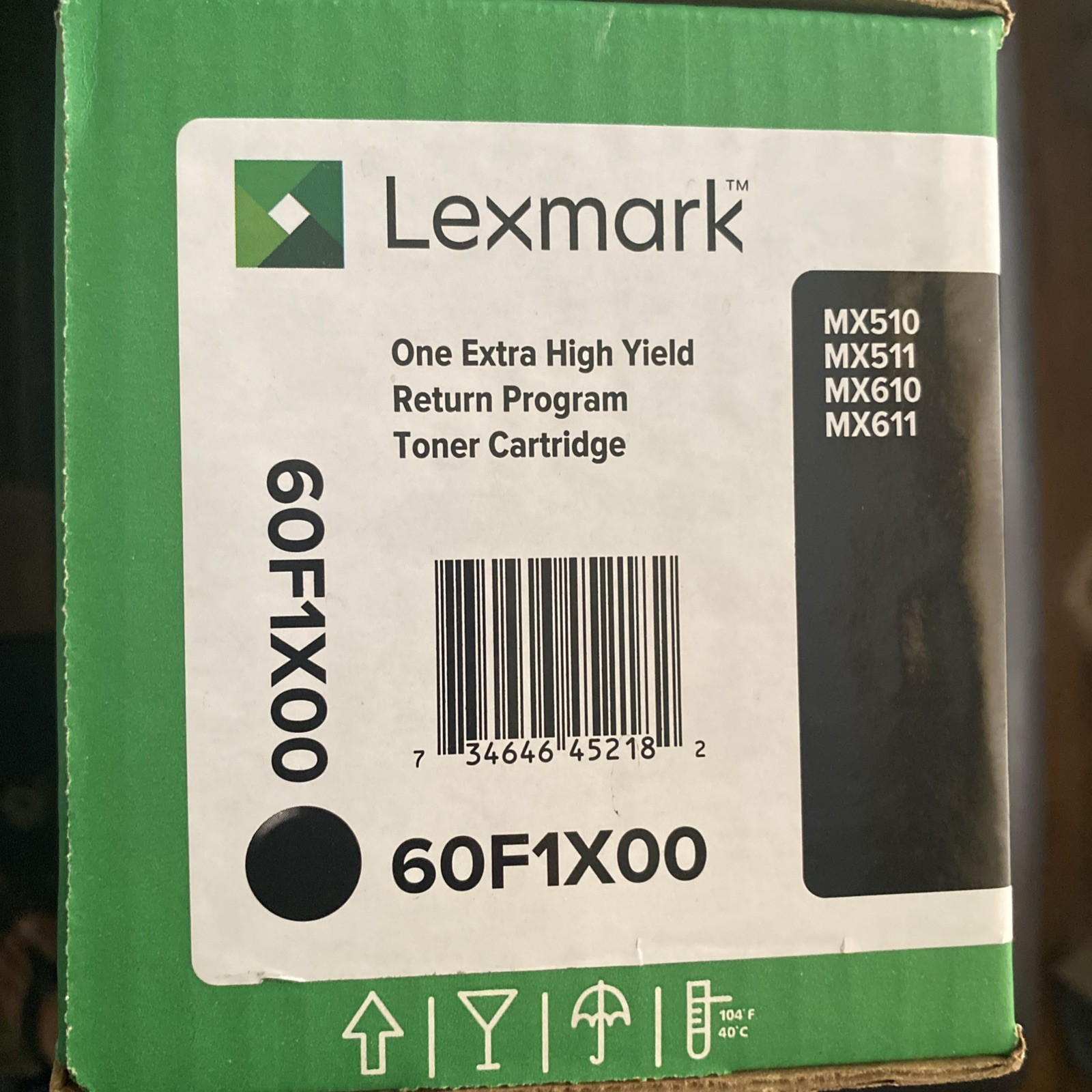 Lexmark 60F1X00 Extra High Yield Black Toner Cartridge New Sealed In Box