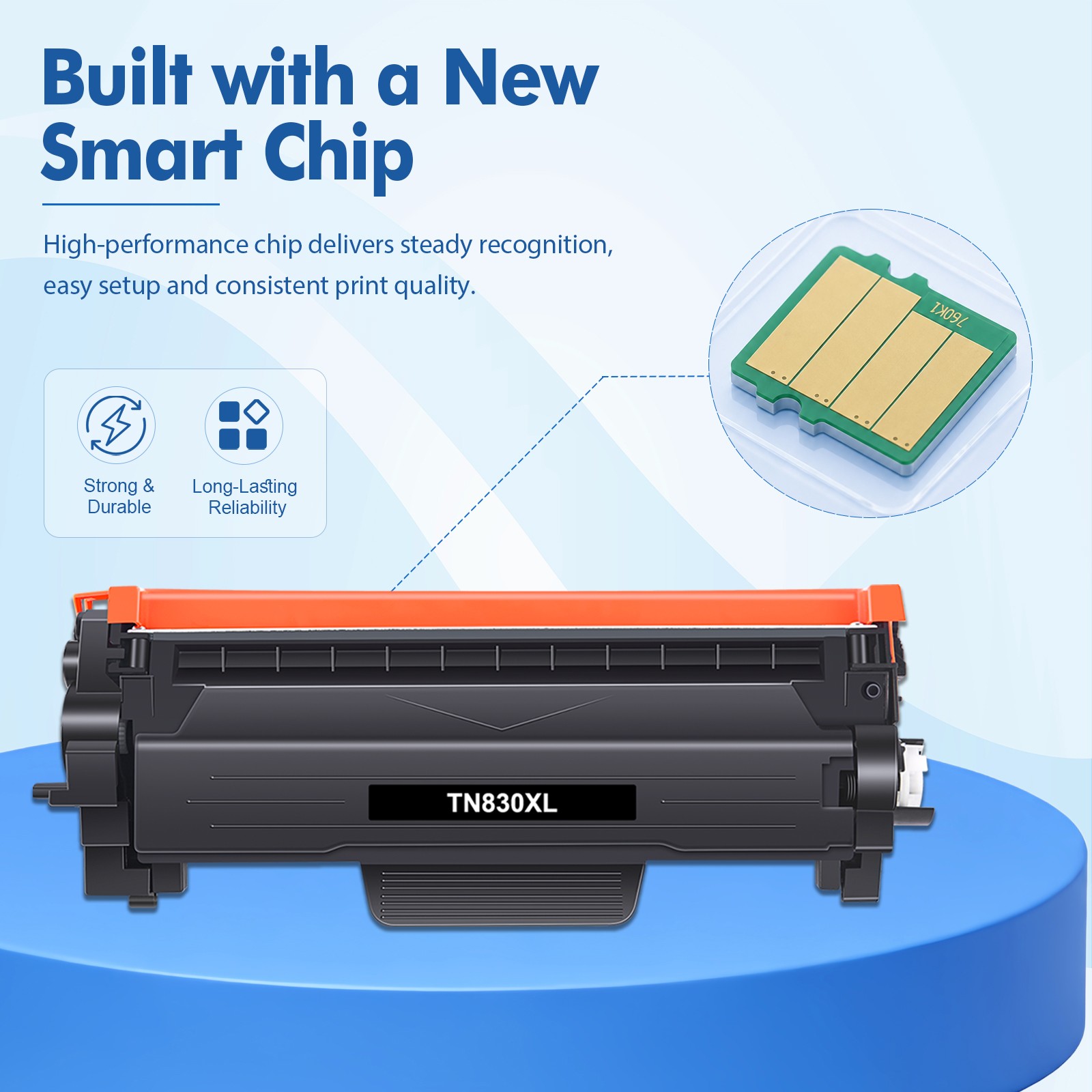 1PK TN830XL Toner Cartridge for Brother TN830 MFC-L2807DW MFC-L2820DW L2820DWXL
