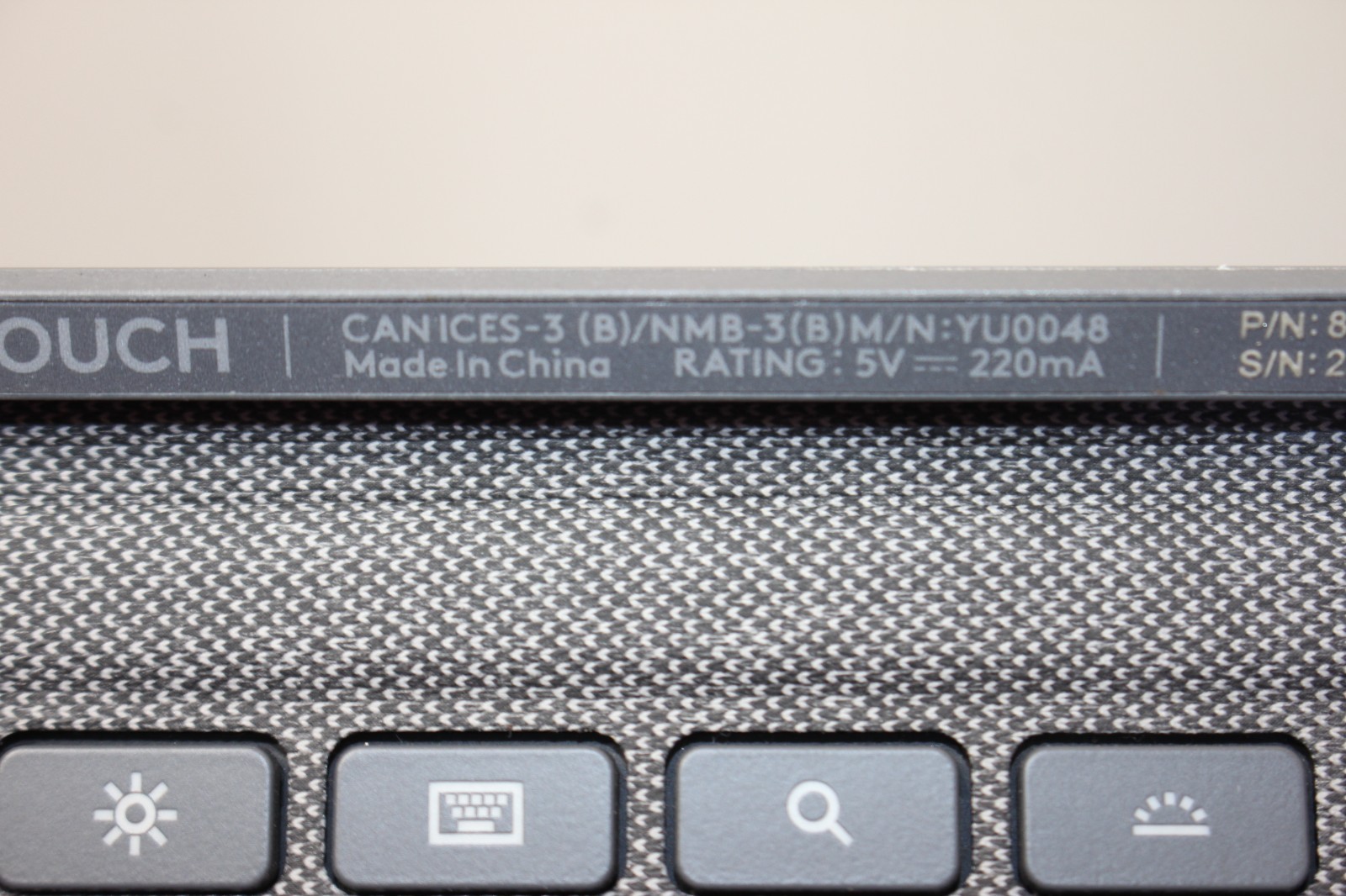 Logitech Combo Touch YU0048 for iPad Backlit PN 820-009838 KEYBOARD ONLY!!