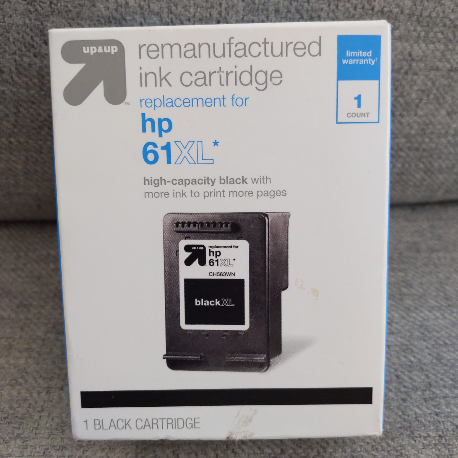 Sealed Up & Up Black Ink Cartridge – Replacement for HP 61XL CH563WN Compatible