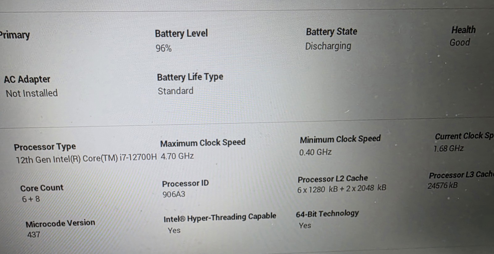 Dell Precision 3571 | CORE i7-12700H @ 2.30GHZ | NO RAM, NO SSD AS-IS FOR PARTS