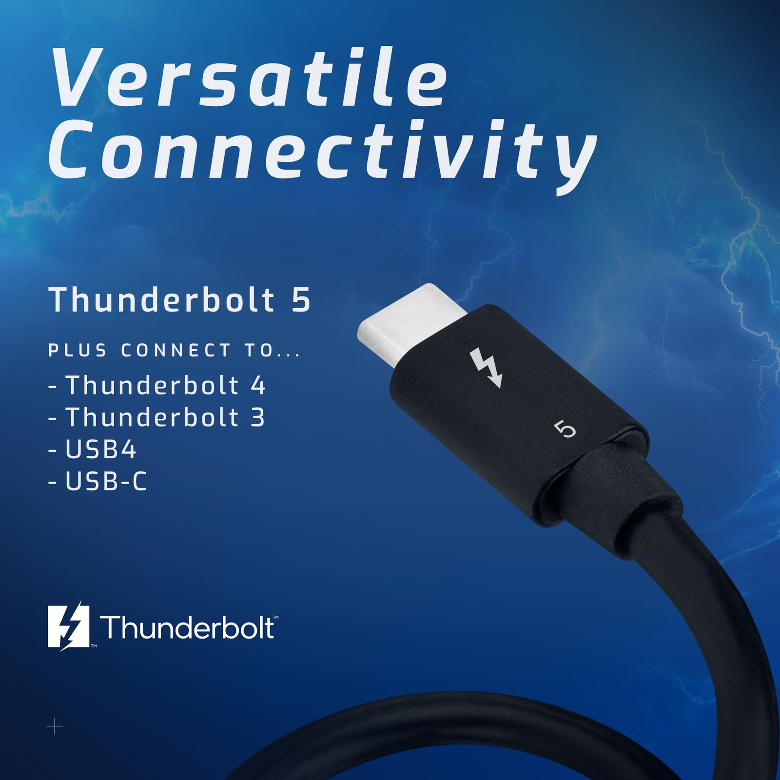OWC 0.3M Thunderbolt 5 (USB-C) Cable, Up to 80Gb/s of Bi-Directional Data Speed