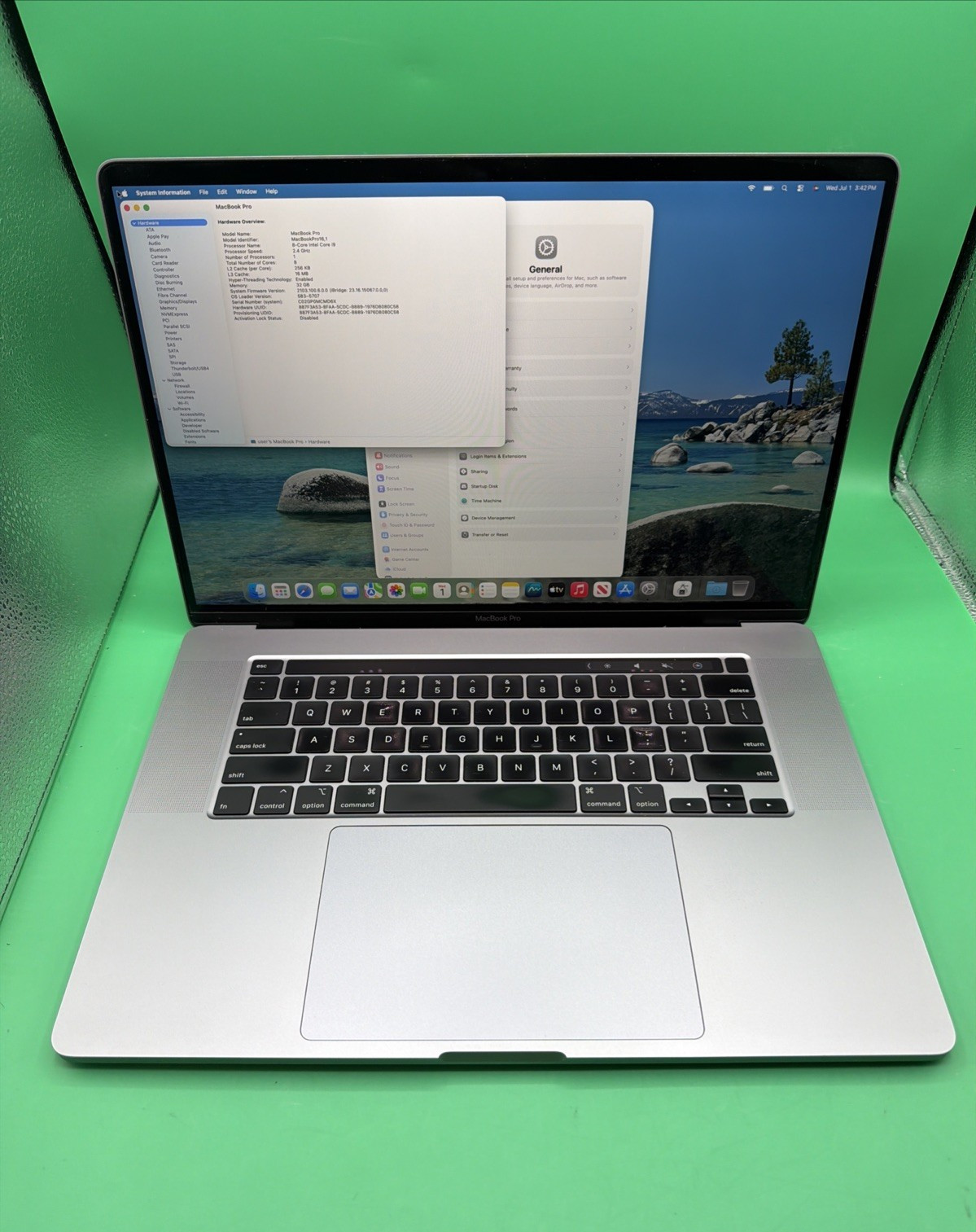 Apple MacBook Pro 16″ 2019 A2141 i9 2.4GHz 32GB 2TB SSD Radeon macOS Tahoe