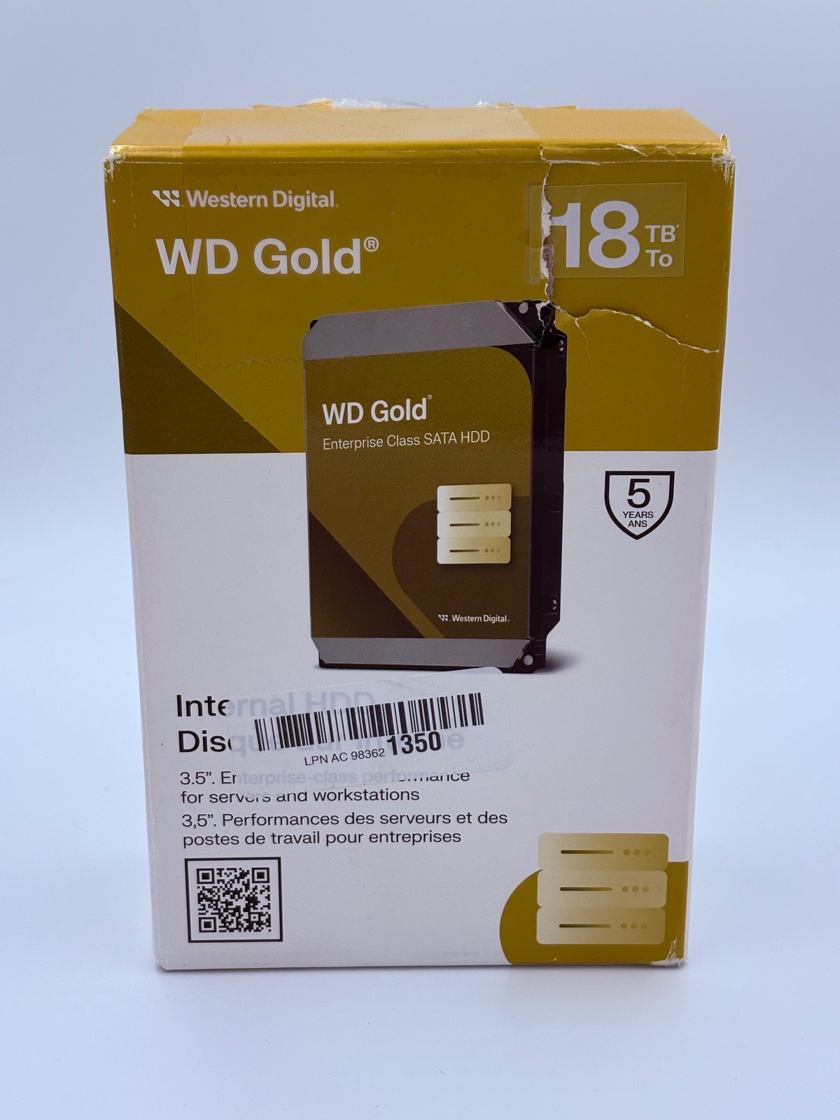 Western Digital WD Gold Internal HDD 18TB 3.5 SATA Enterprise Used For Parts