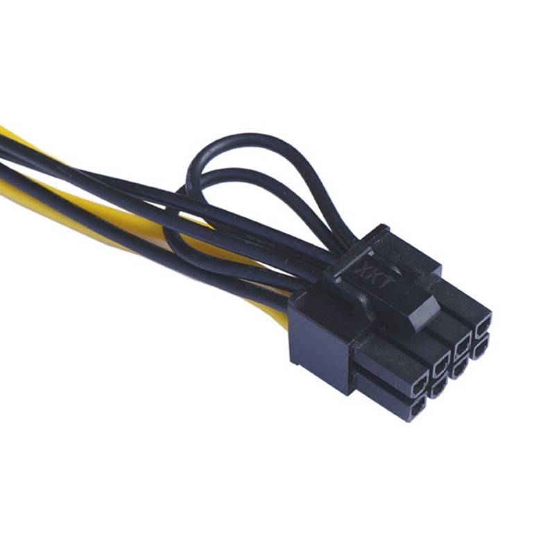 32cm / 12.6in 6 Pin to 8 Pin Male PCI E Graphics Card Power Supply Adapter Cable