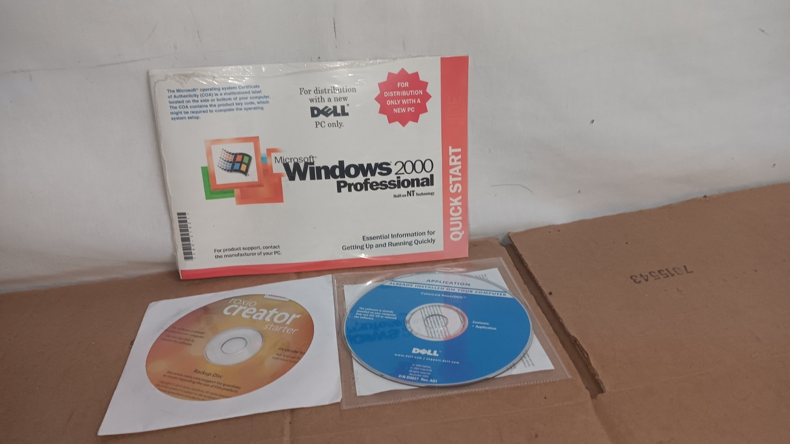 Dell Microsoft Windows 2000 Professional SP3 Full Operating System + Product key