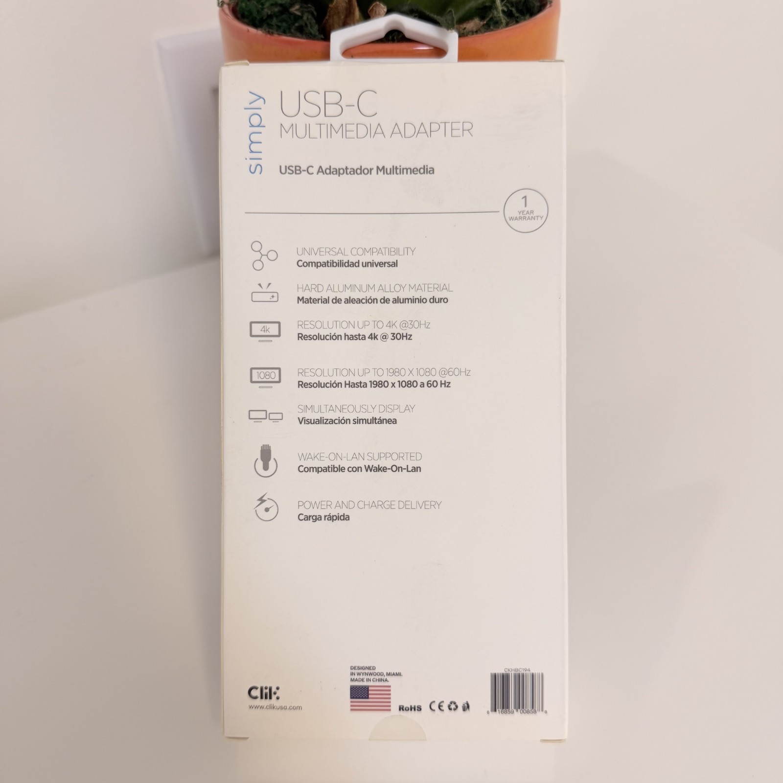 New Simply USB-C Multimedia Adapter RJ45, VGA, HDMI, USB 3.0, TF, SD, PD Power