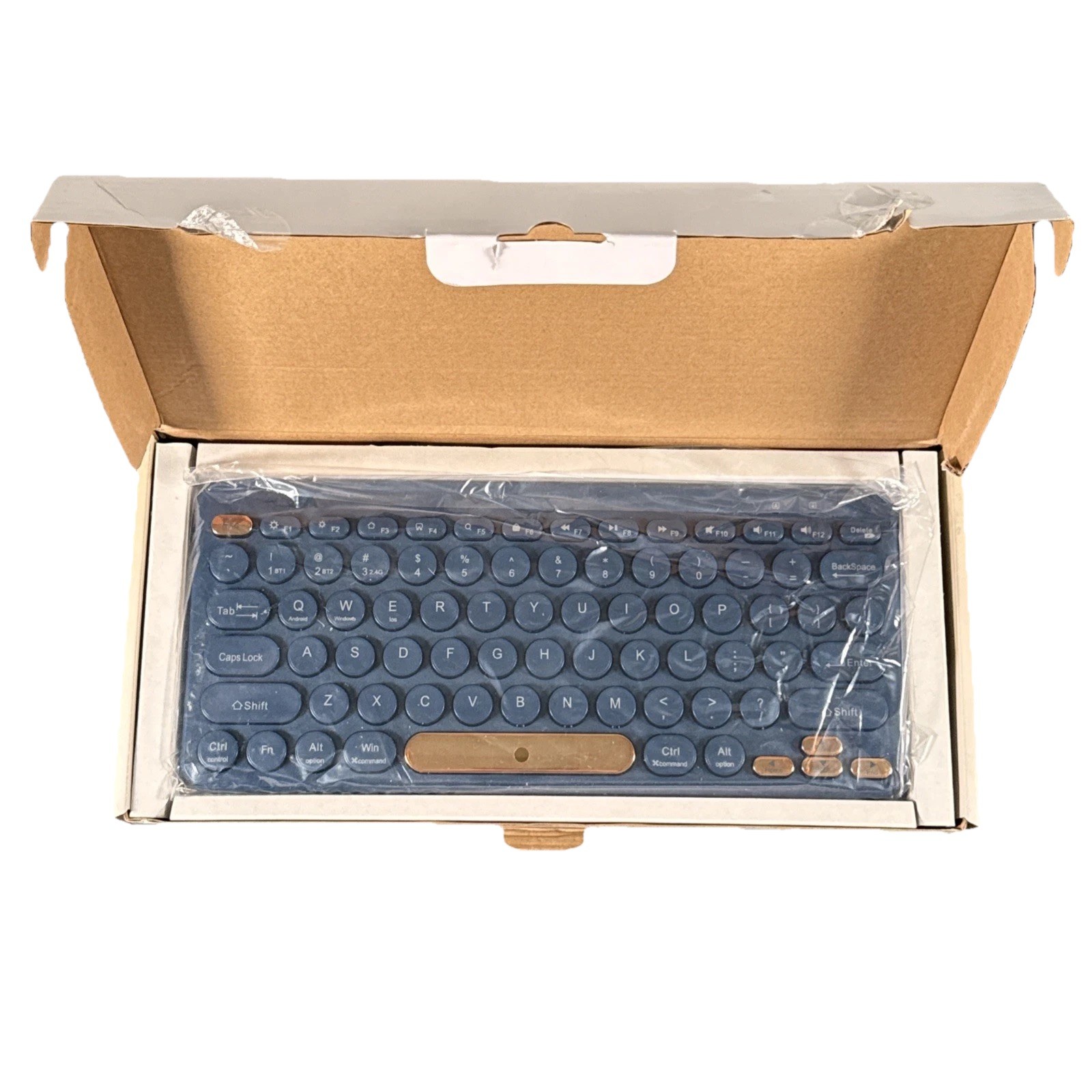 NORTH Compact Wireless Keyboard Round Low Profile Keys 2.4GHz USB Receiver New