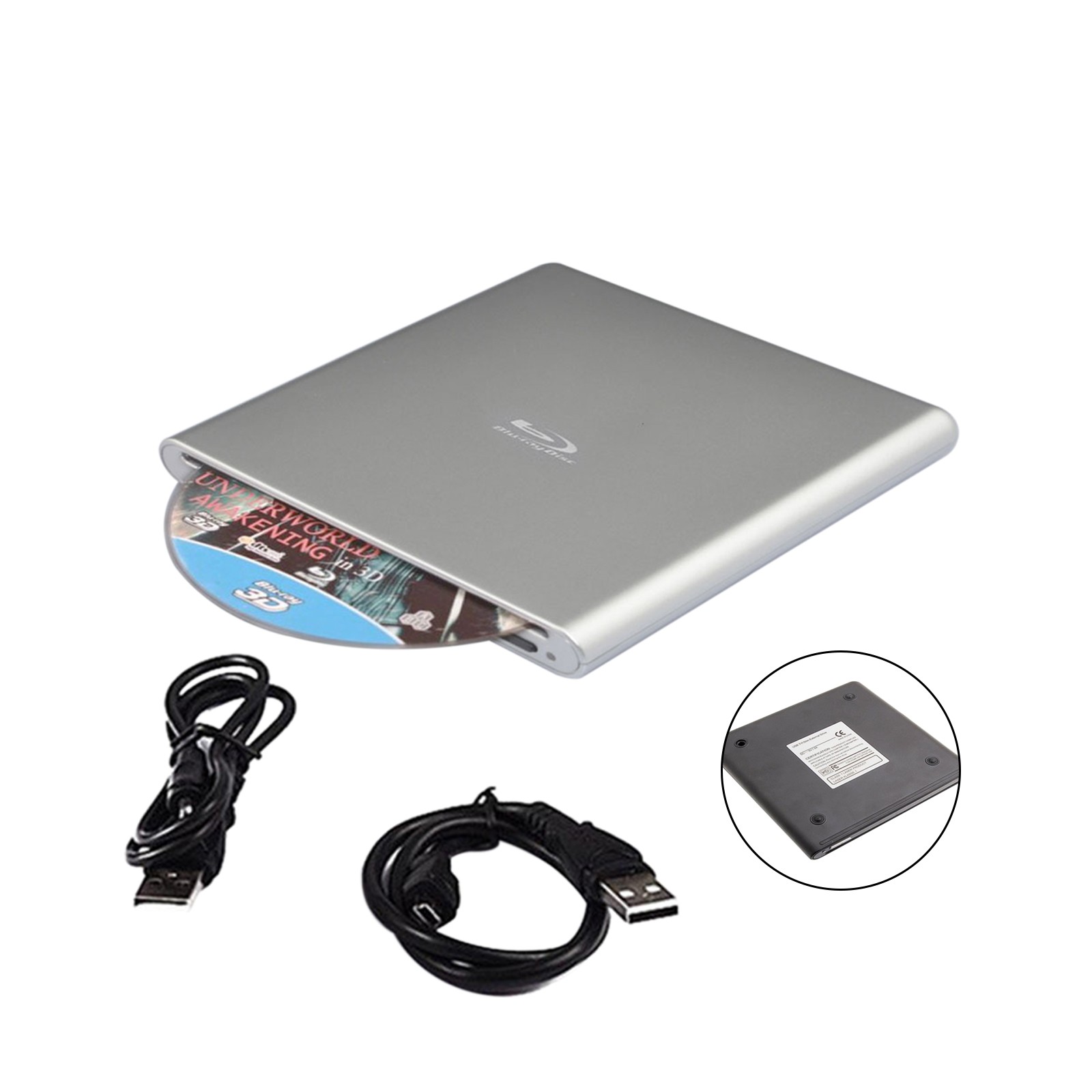Genuine 6X Blue ray Burner External USB 3.0 Player DVD CD BD Recorder PC Drive