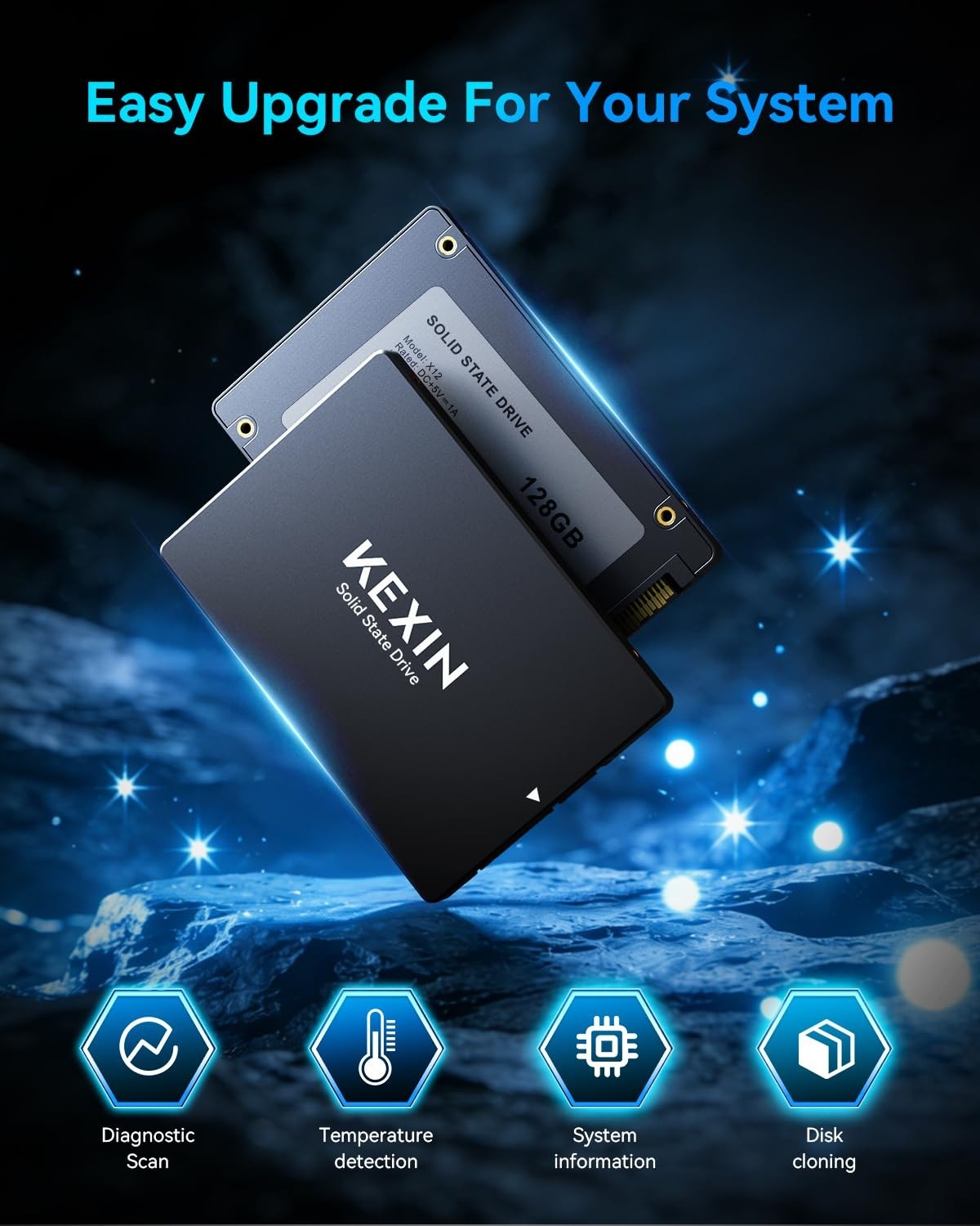 128GB SATA III 2.5″ Internal SSD – High-Speed 450MB/s Solid State Drive for Lapt