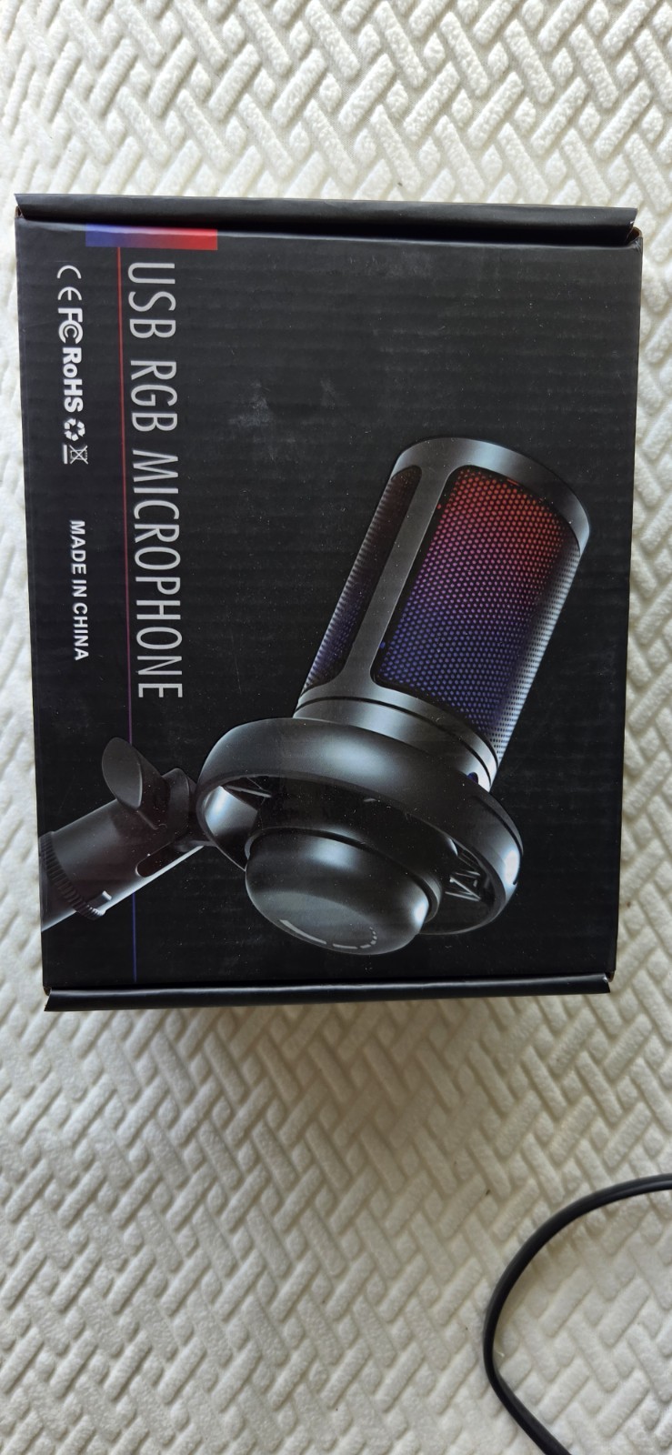 ME6S USB Cardioid RGB Microphone w/ Shock Mount Stand, Mute Button, Gain