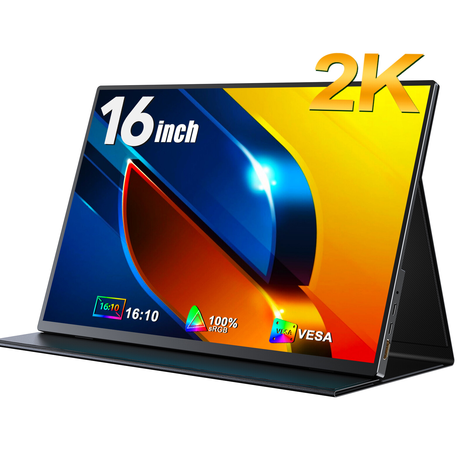 16″ Portable Monitor 2K 2560×1600 Gaming Monitor 16:10 PC Screen Laptop Extender