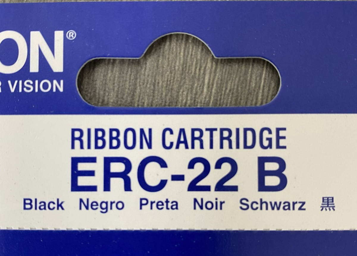 Box of 50 Genuine Epson ERC-22B Black Ribbon Cartridge M-180 M-181 M-183 M-185