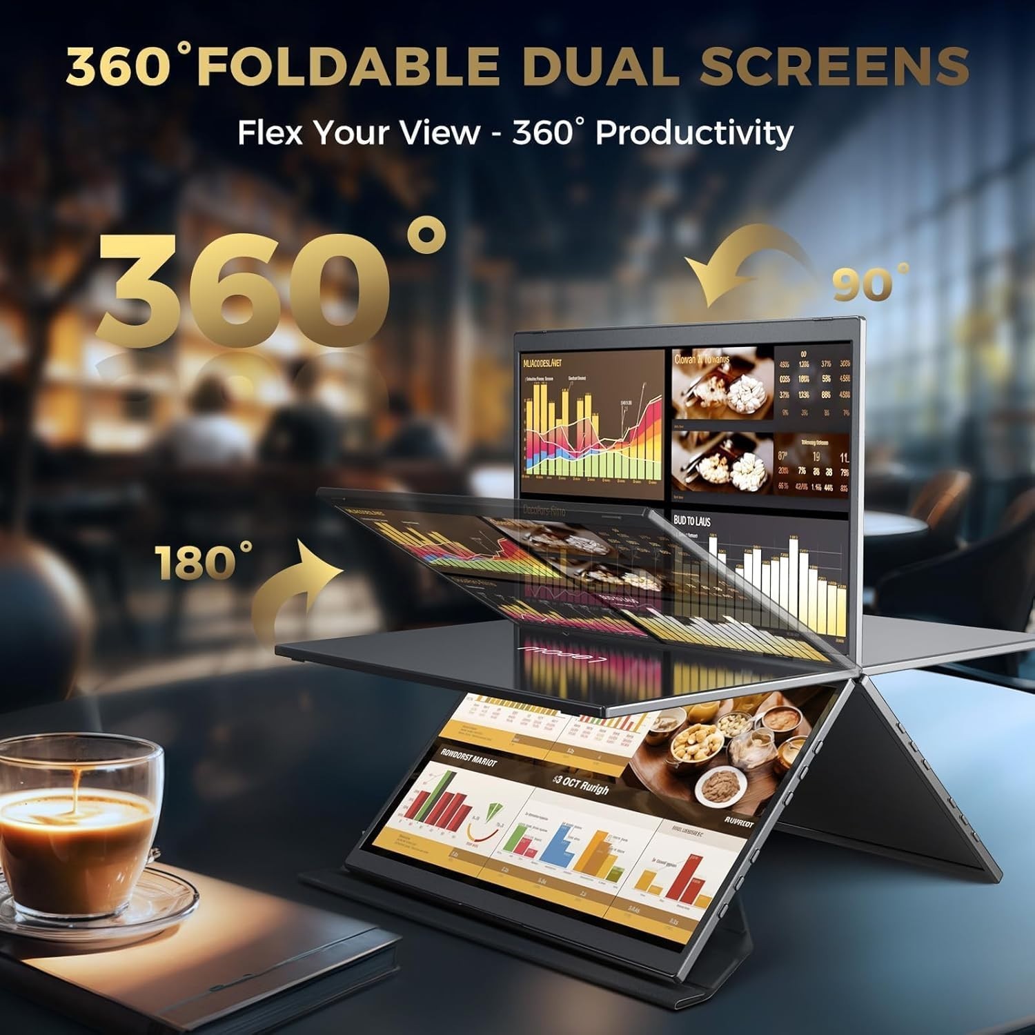 Lepow Laptop Screen Extender, 14″ Portable Dual Monitor with 1200p FHD, 72% SRGB