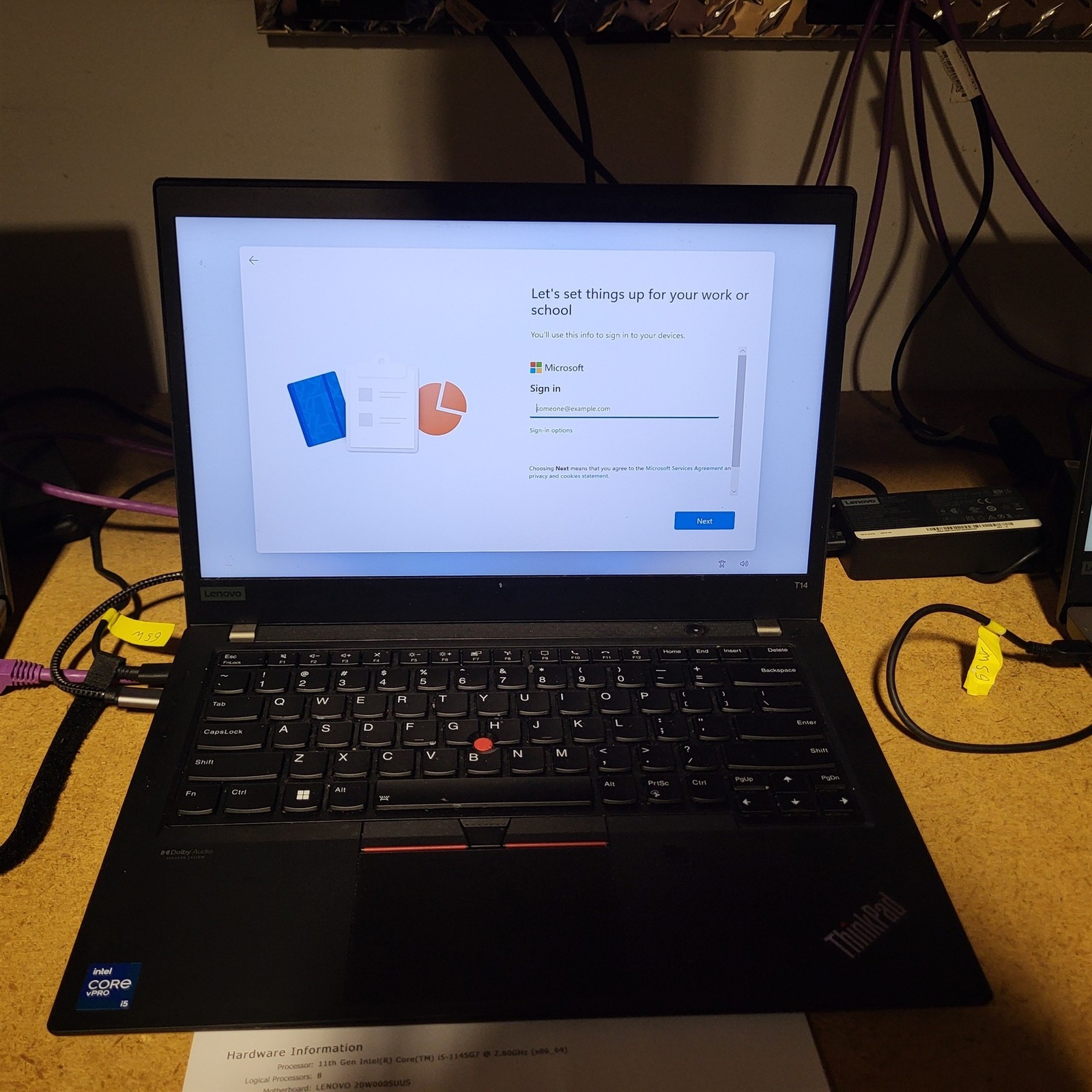 Scratched LCD Lenovo ThinkPad E14 Laptop Intel i7-10510U 1.8GHz 8GB 512GB SSD