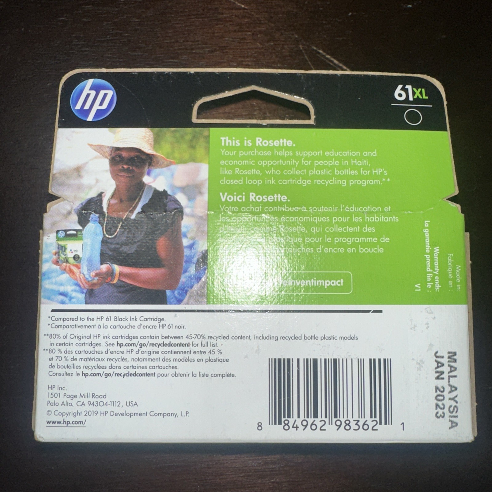 Genuine HP 61XL Black Ink Cartridge CH563WN New Expired Exp Jan 23