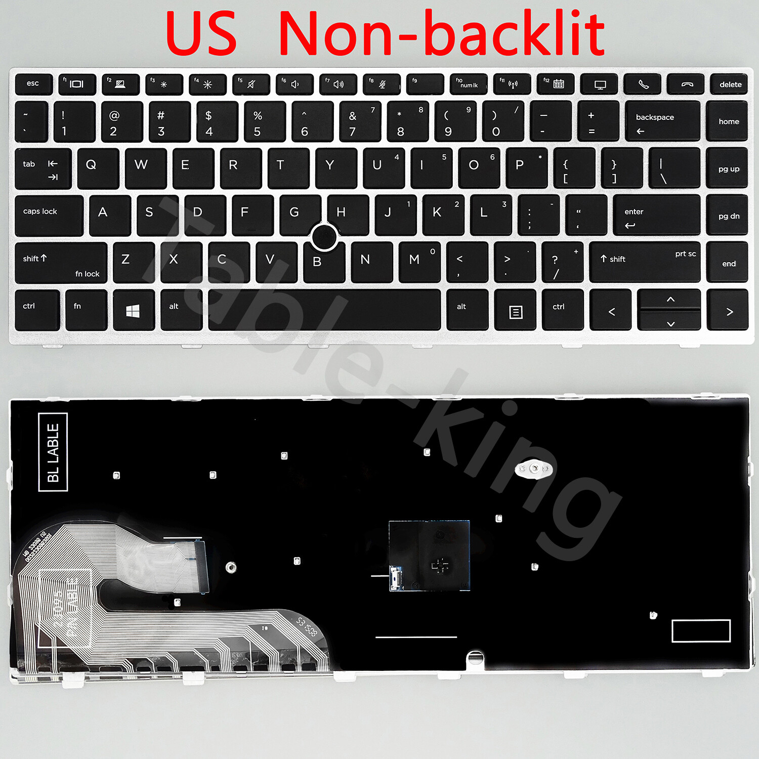 US Backlit Keyboard W/Pointer for HP EliteBook 840 G5 840 G6 846 G5 L14377-001