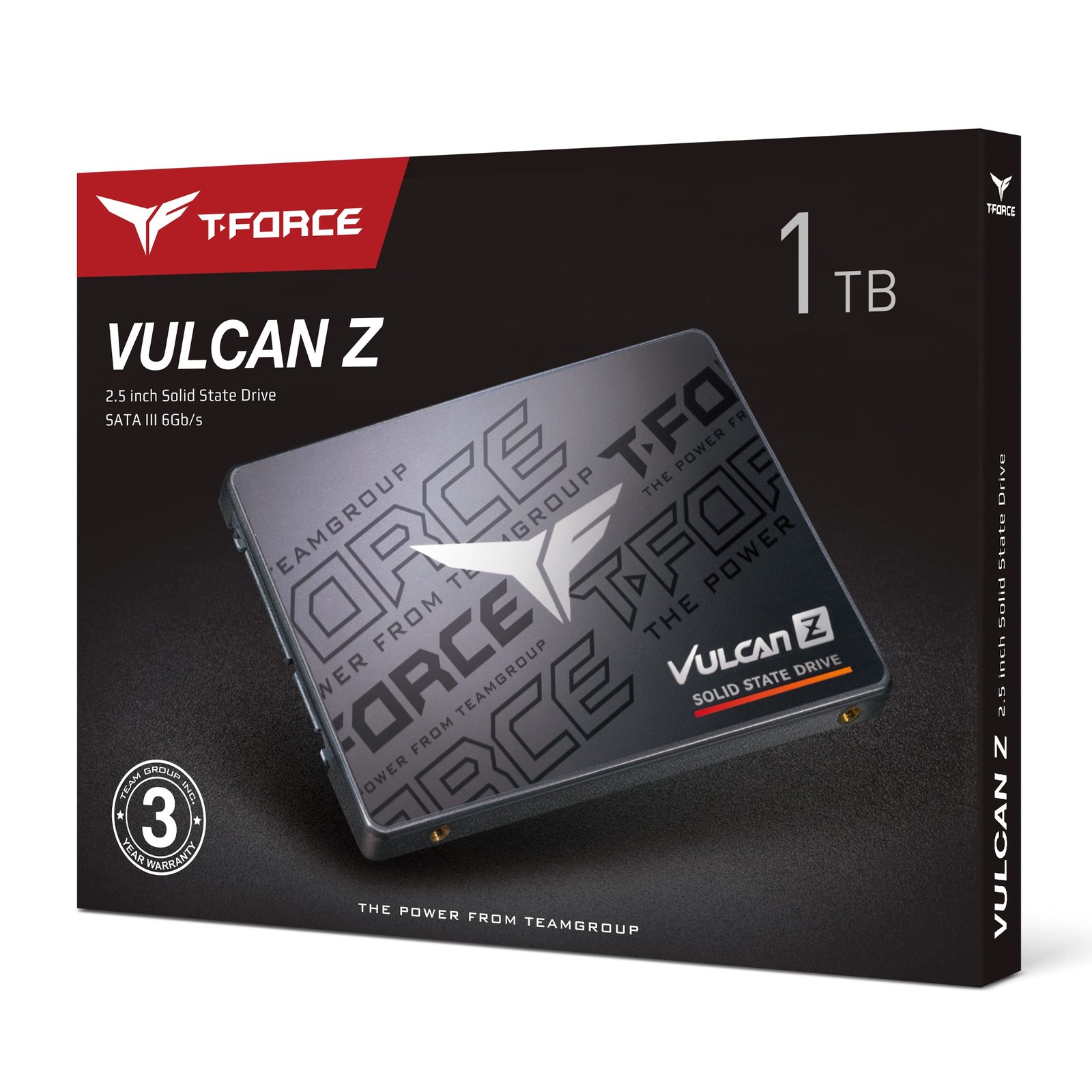 Teamgroup T-Force Vulcan Z 1Tb Slc Cache 3D Nand Tlc 2.5 Inch Sata Iii Internal